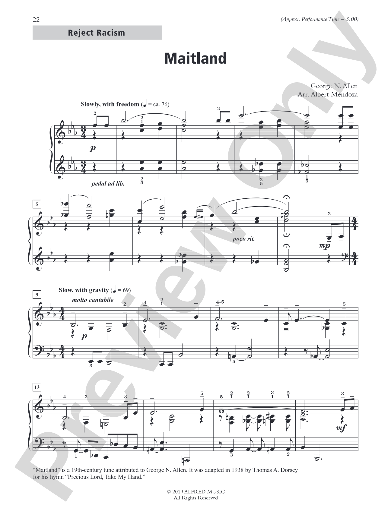 Maitland - Piano Solo: Piano Solo
