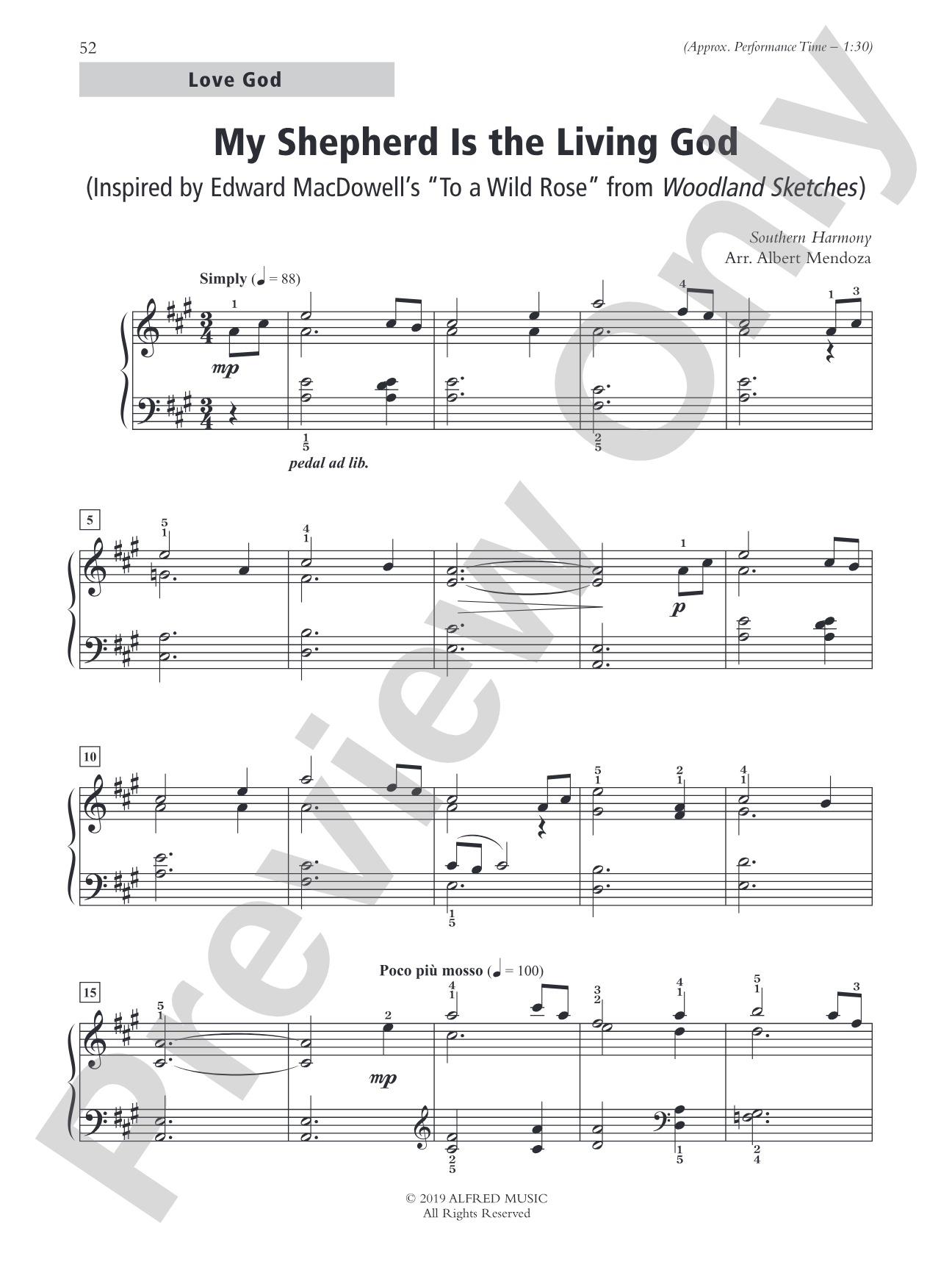 My Shepherd Is the Living God - Piano Solo: Piano Solo