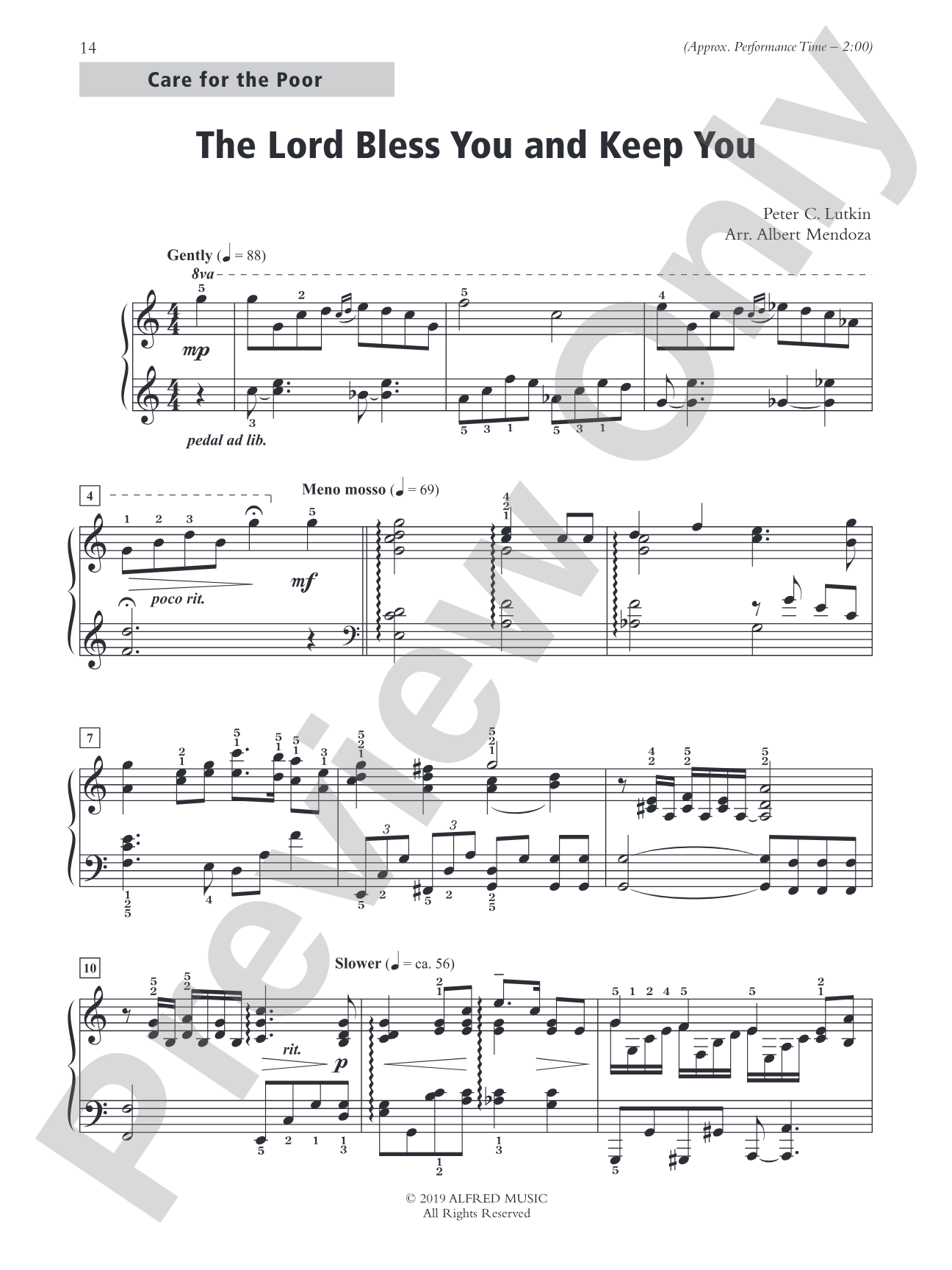 The Lord Bless You and Keep You - Piano Solo: Piano Solo