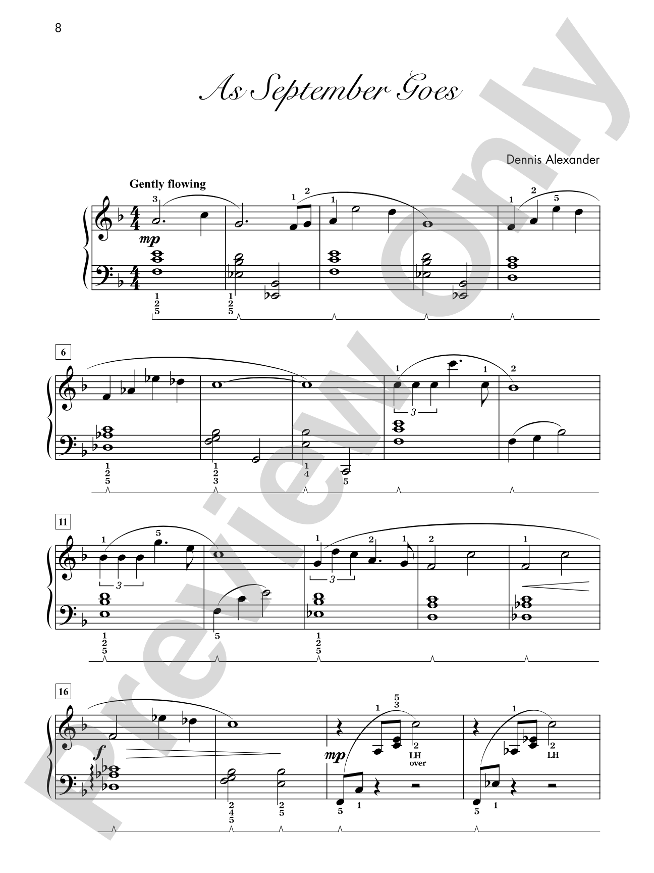 As September Goes - Piano Solo: Piano Solo