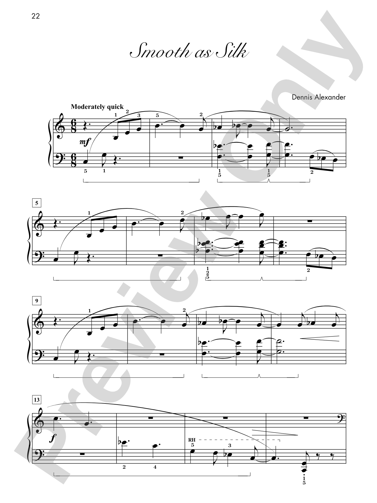 Smooth as Silk - Piano Solo: Piano Solo