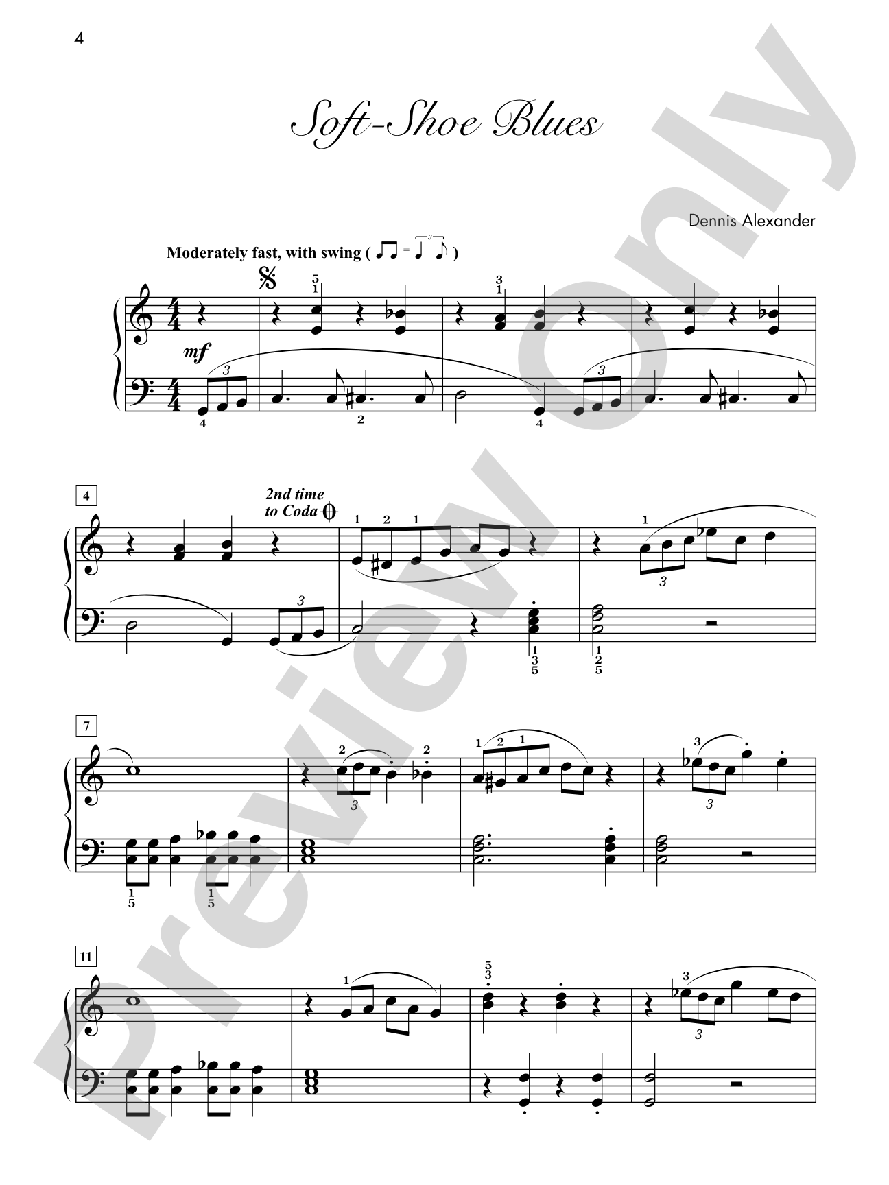 Soft-Shoe Blues - Piano Solo: Piano Solo