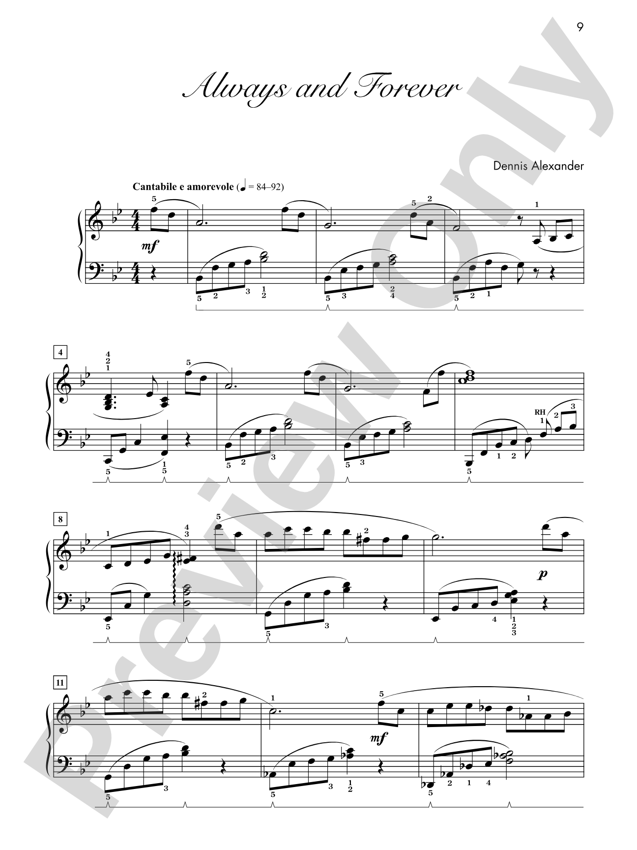 Always and Forever - Piano Solo: Piano Solo