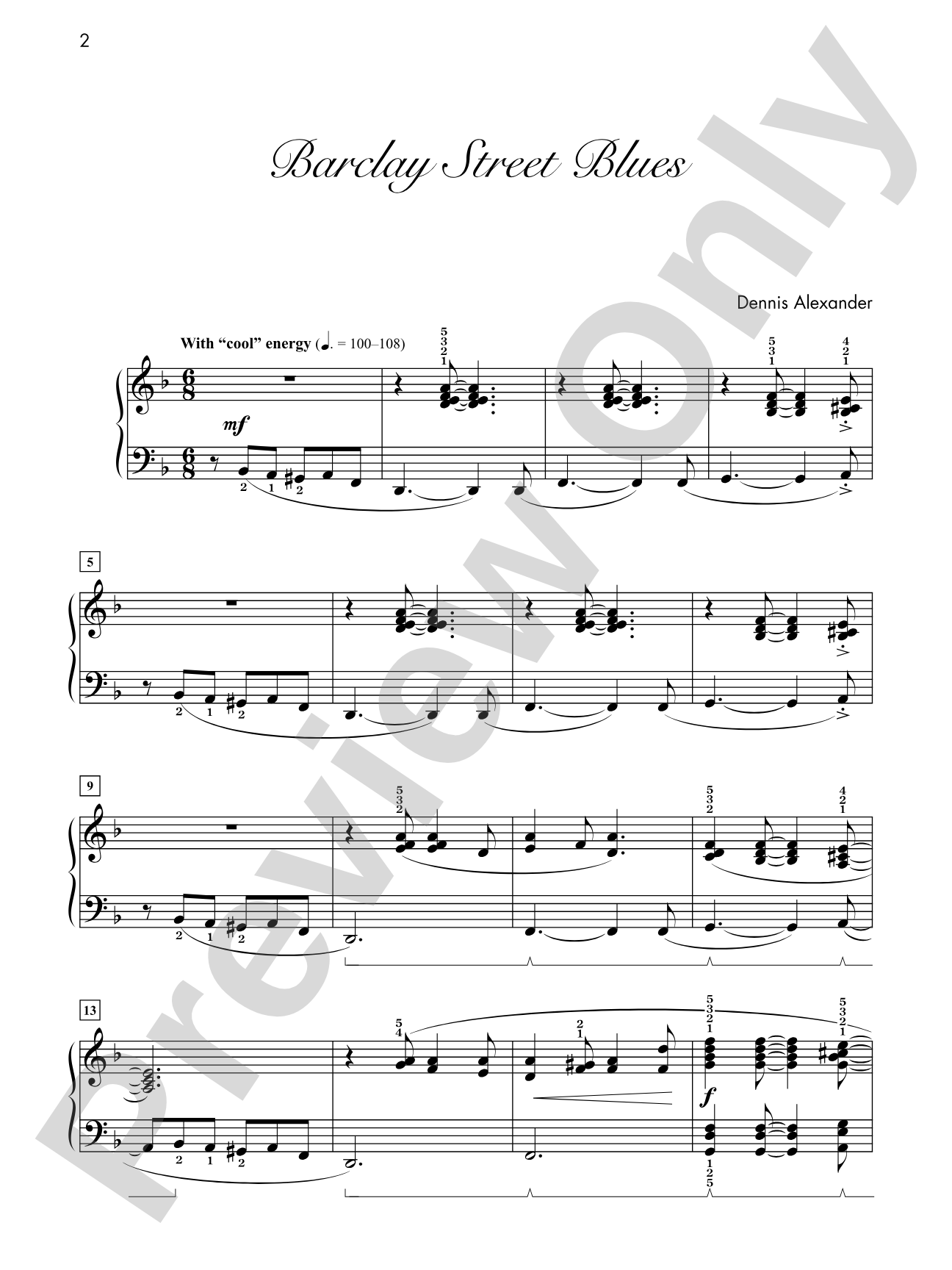 Barclay Street Blues - Piano Solo: Piano Solo