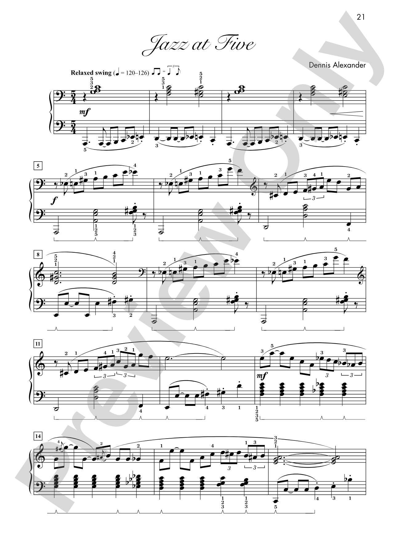 Jazz at Five - Piano Solo: Piano Solo