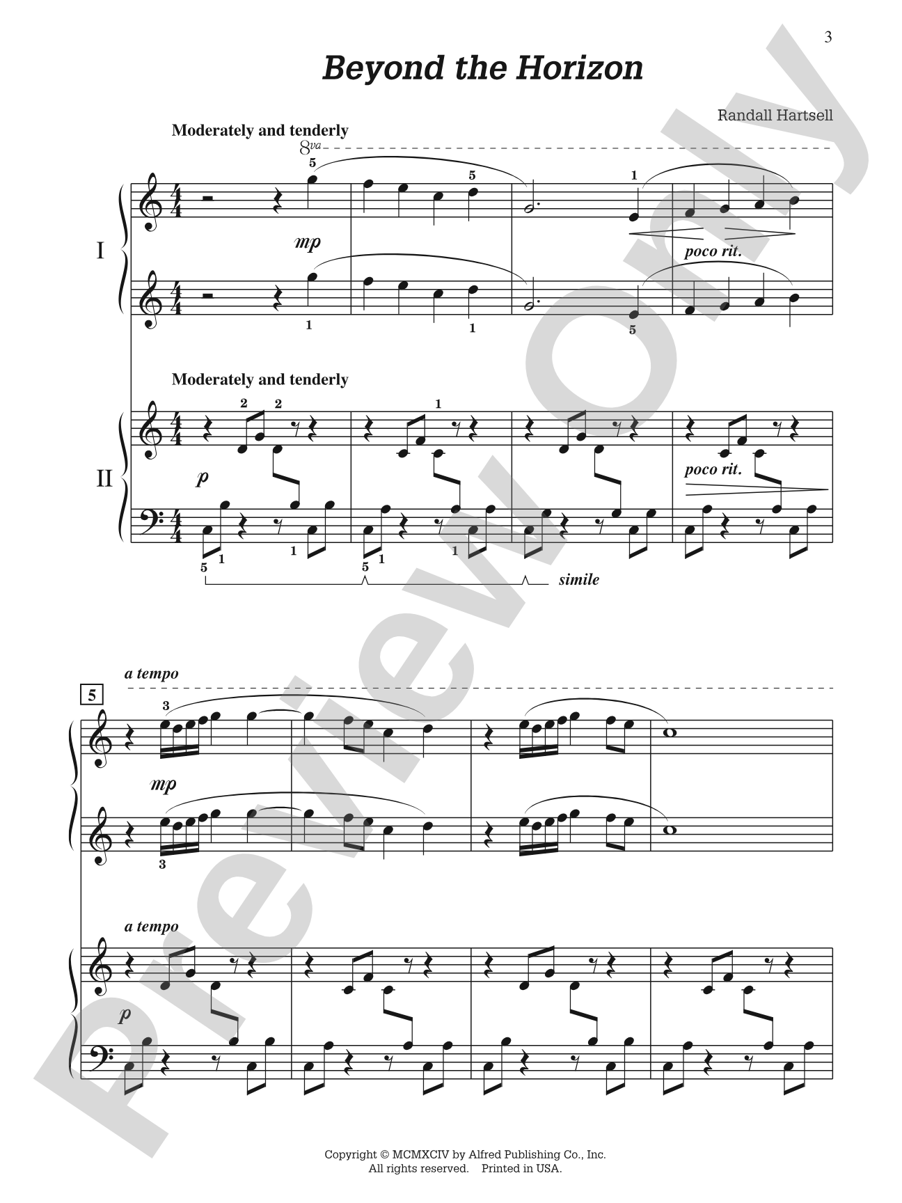 Beyond the Horizon - Piano Duo (2 Pianos, 4 Hands): Piano Duo (2 Pianos, 4 Hands)