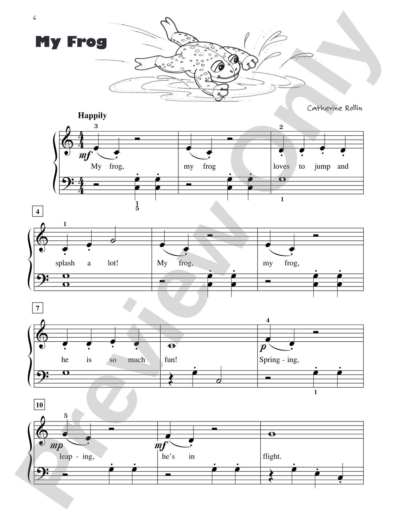 My Frog - Piano Solo with Lyrics: Piano Solo with Lyrics