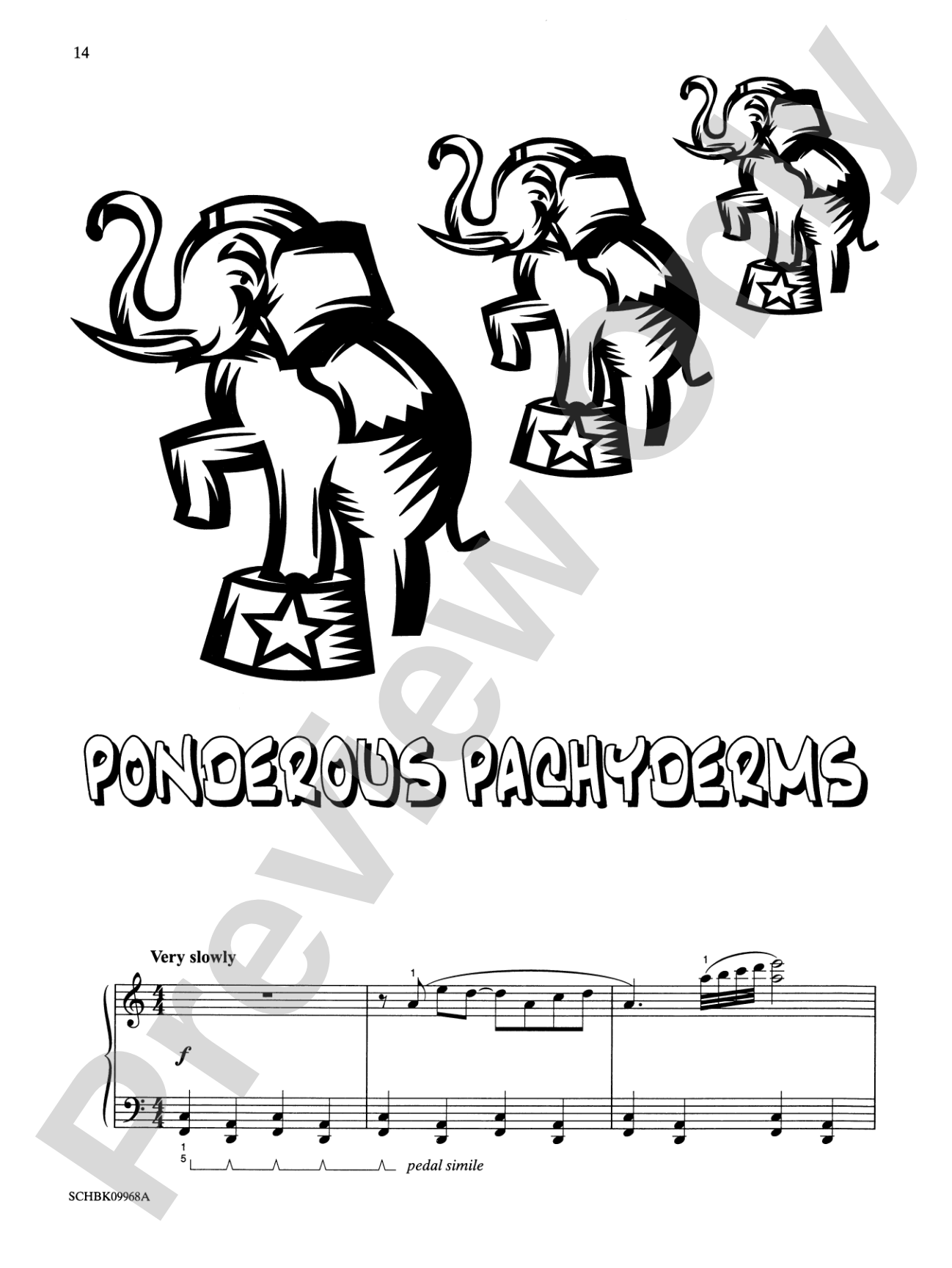 Ponderous Pachyderms - Piano Solo: Piano Solo