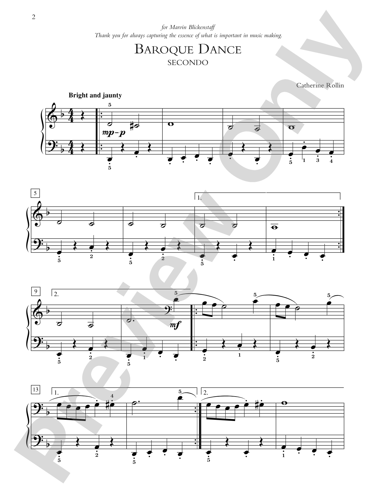 Baroque Dance - Piano Duet (1 Piano, 4 Hands): Piano Duet (1 Piano, 4 Hands)