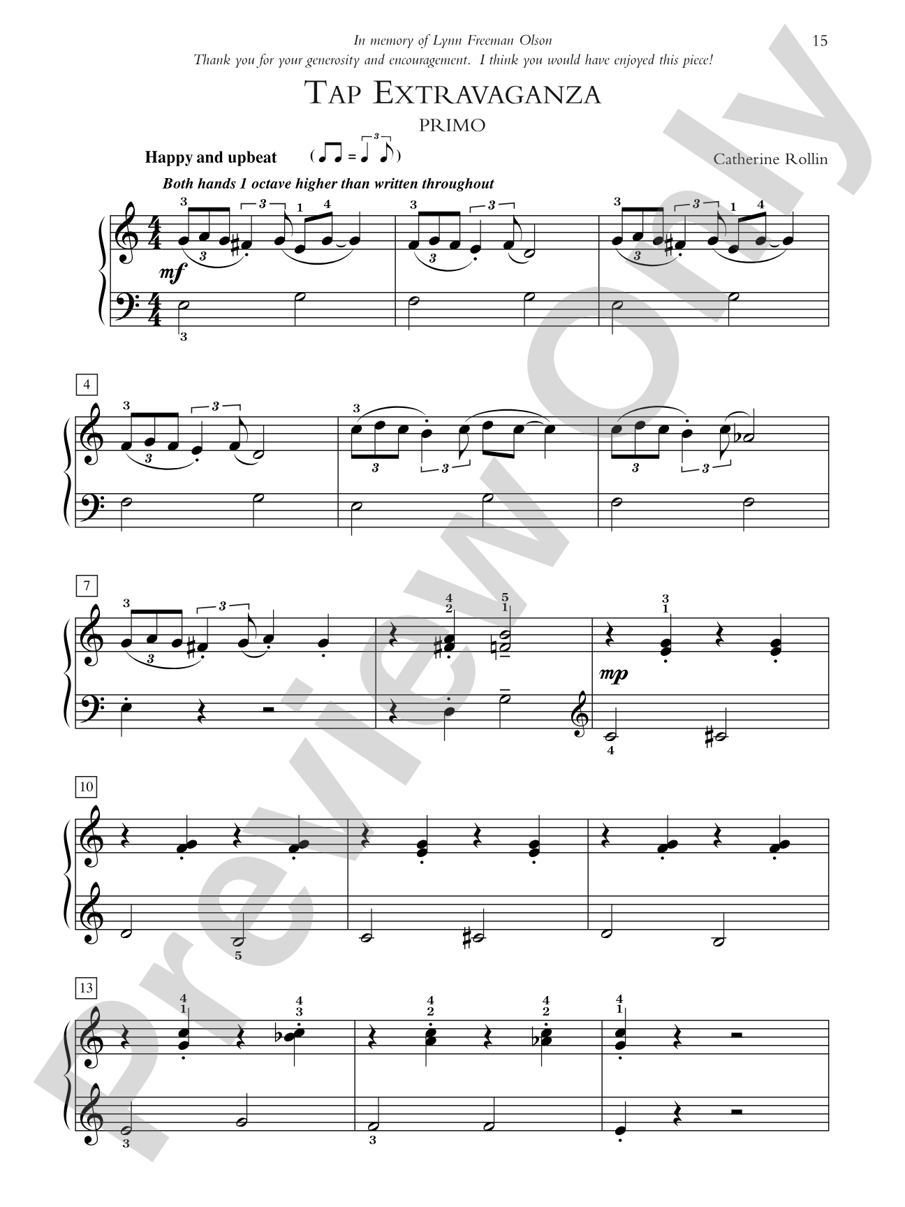 Tap Extravaganza - Piano Duet (1 Piano, 4 Hands): Piano Duet (1 Piano, 4 Hands)