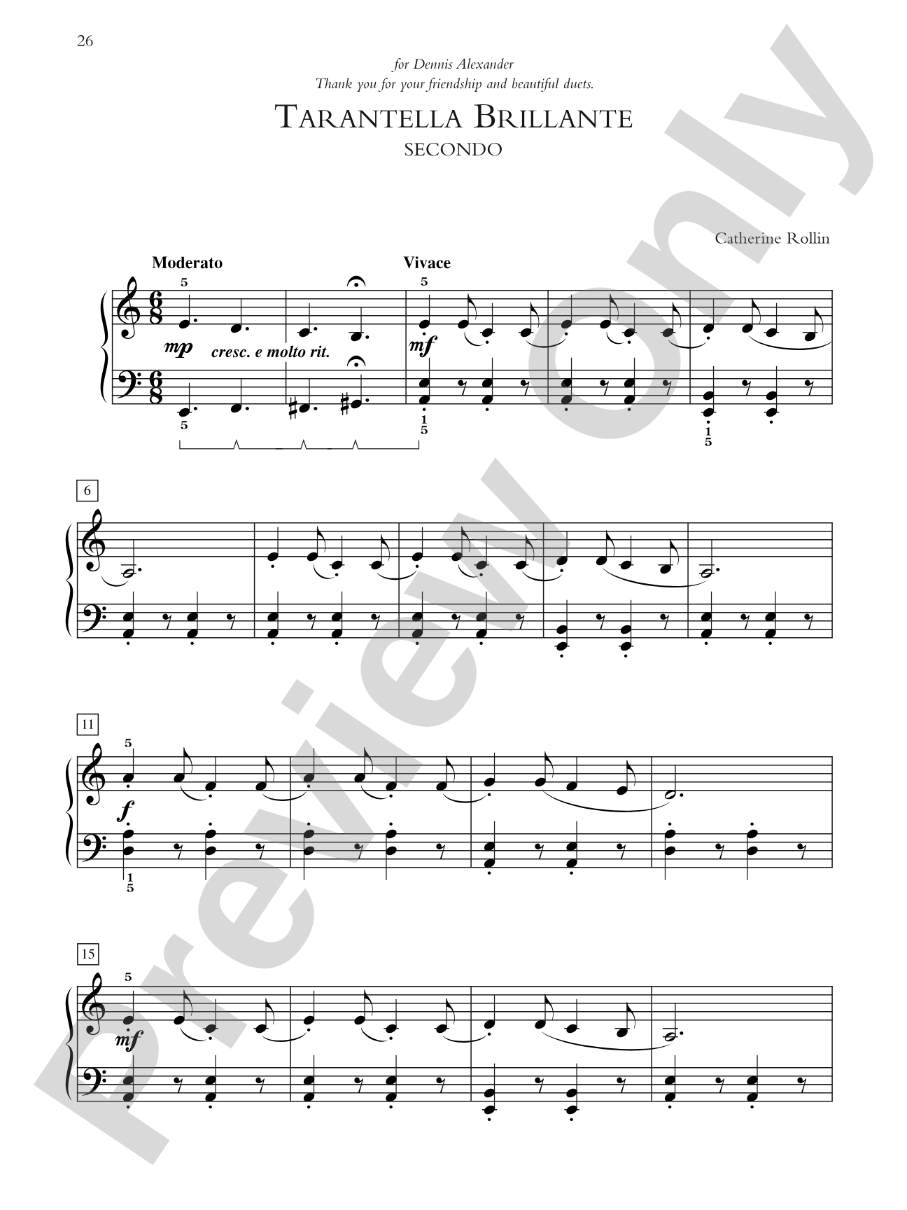 Tarantella Brillante - Piano Duet (1 Piano, 4 Hands): Piano Duet (1 Piano, 4 Hands)
