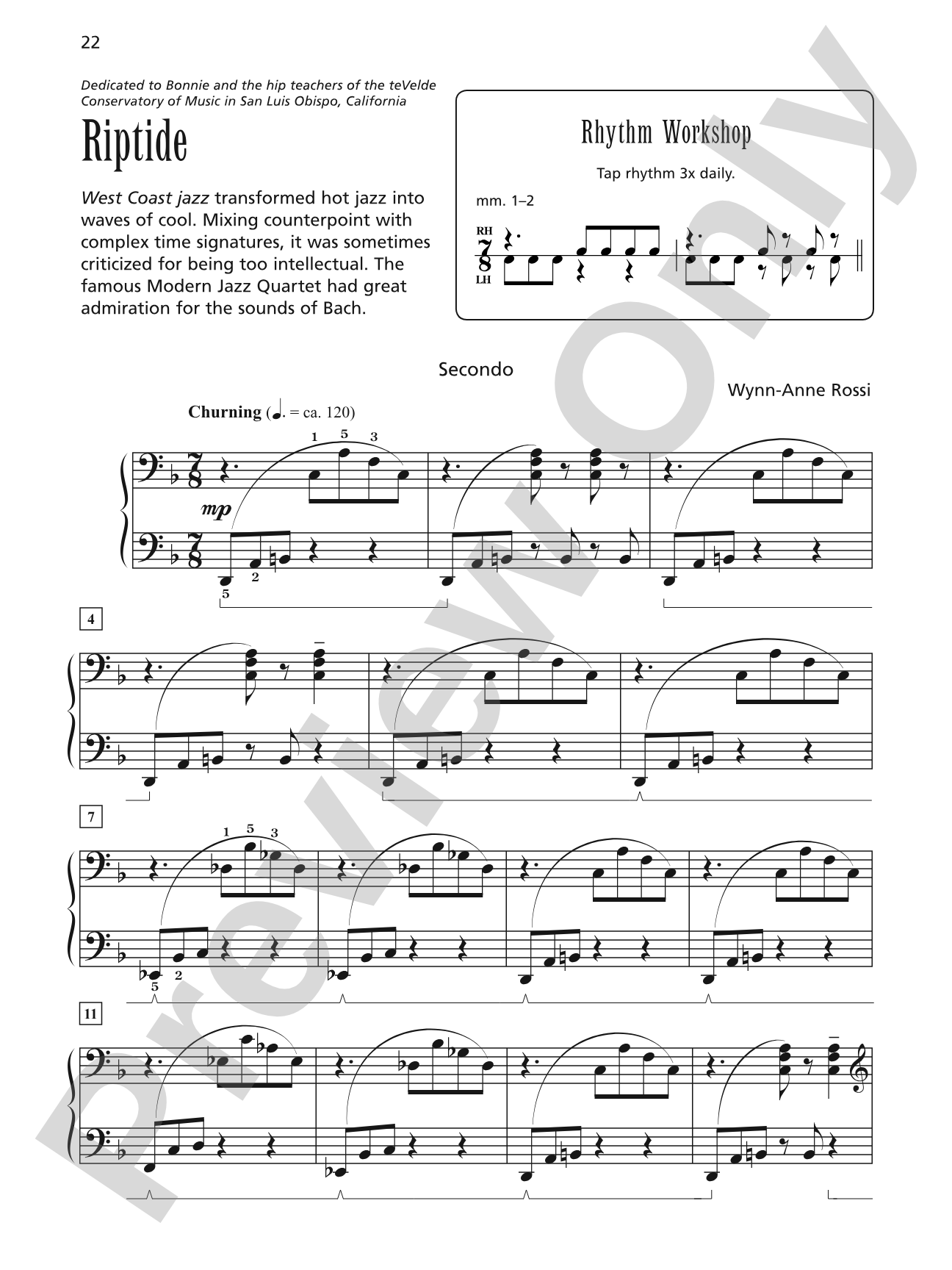 Riptide - Piano Duet (1 Piano, 4 Hands): Piano Duet (1 Piano, 4 Hands)