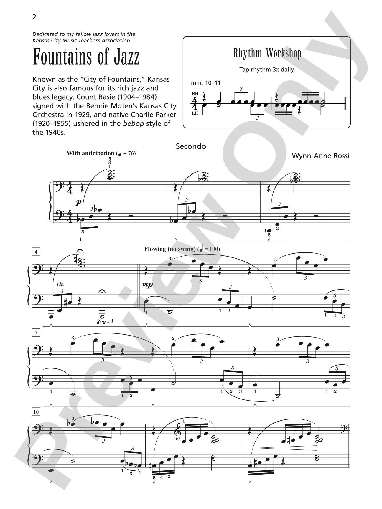 Fountains of Jazz - Piano Duet (1 Piano, 4 Hands): Piano Duet (1 Piano, 4 Hands)