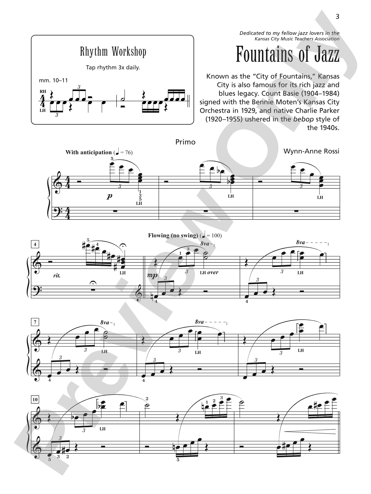 Fountains of Jazz - Piano Duet (1 Piano, 4 Hands): Piano Duet (1 Piano, 4 Hands)