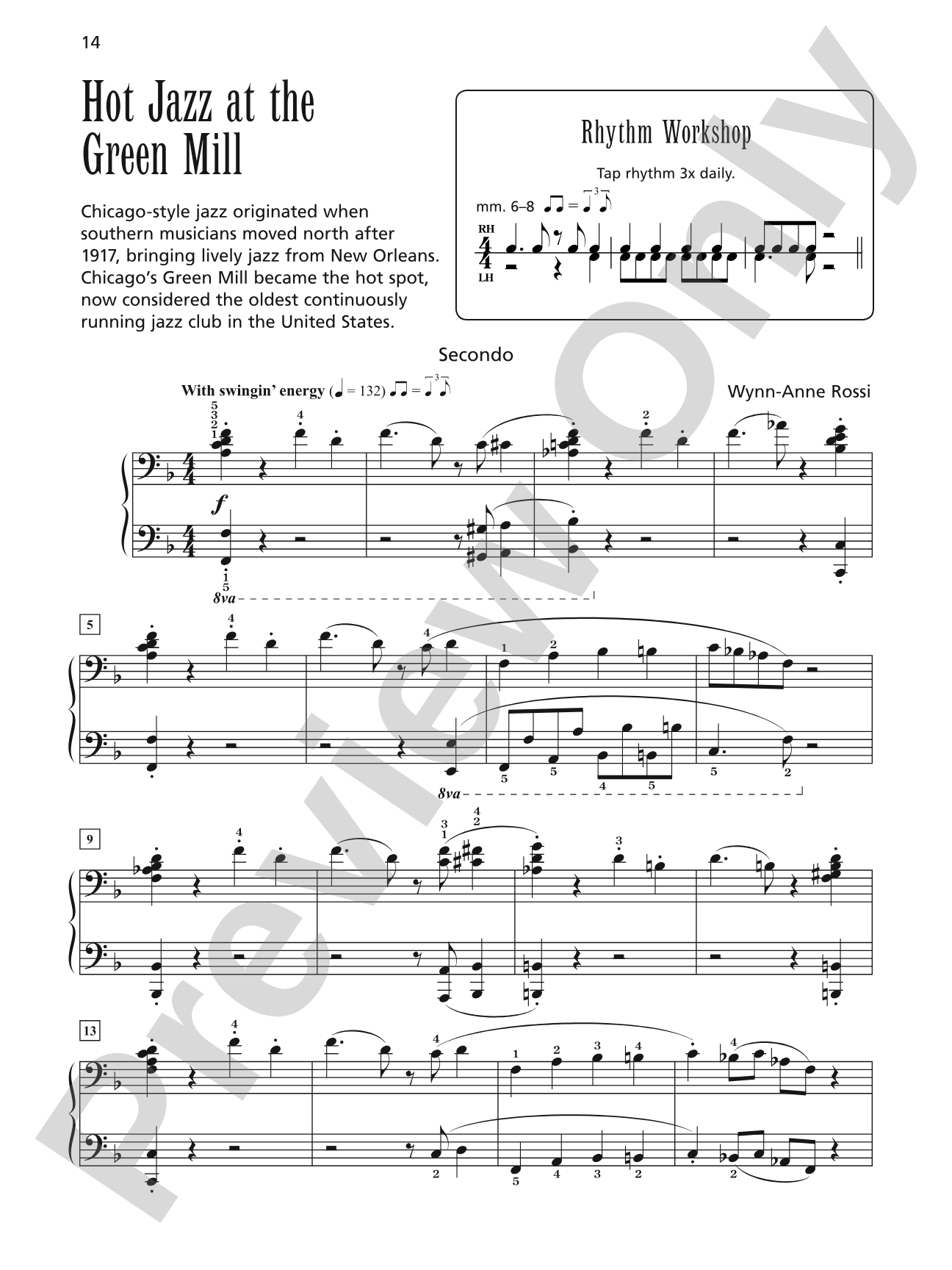 Hot Jazz at the Green Mill - Piano Duet (1 Piano, 4 Hands): Piano Duet (1 Piano, 4 Hands)