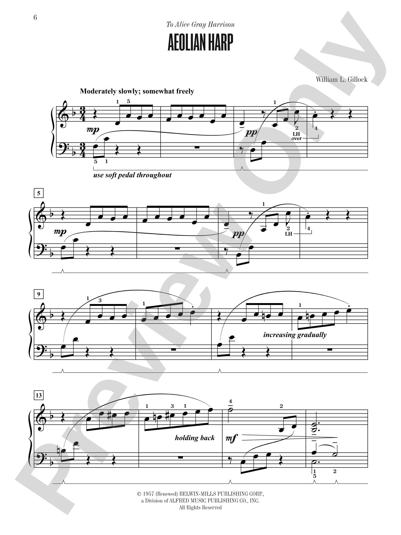Aeolian Harp - Piano Solo: Piano Solo