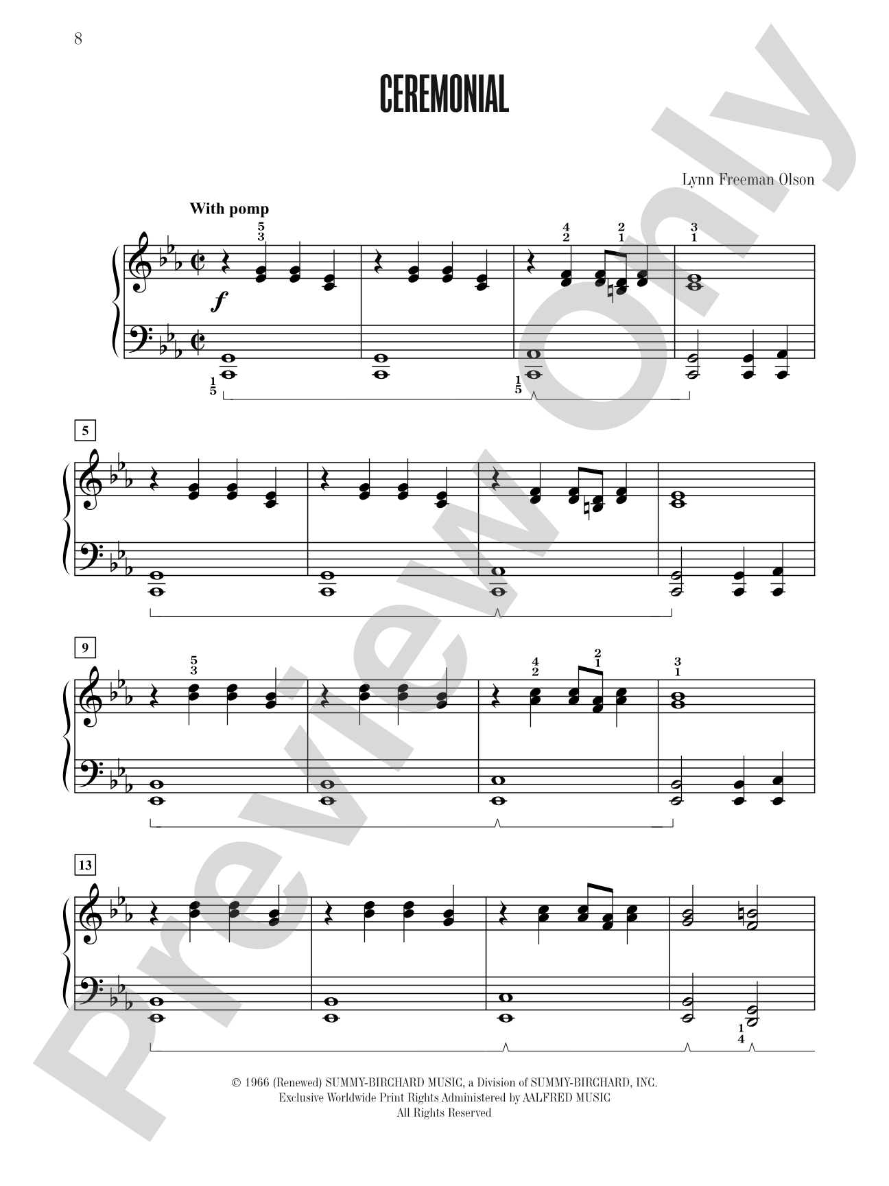 Ceremonial - Piano Solo: Piano Solo