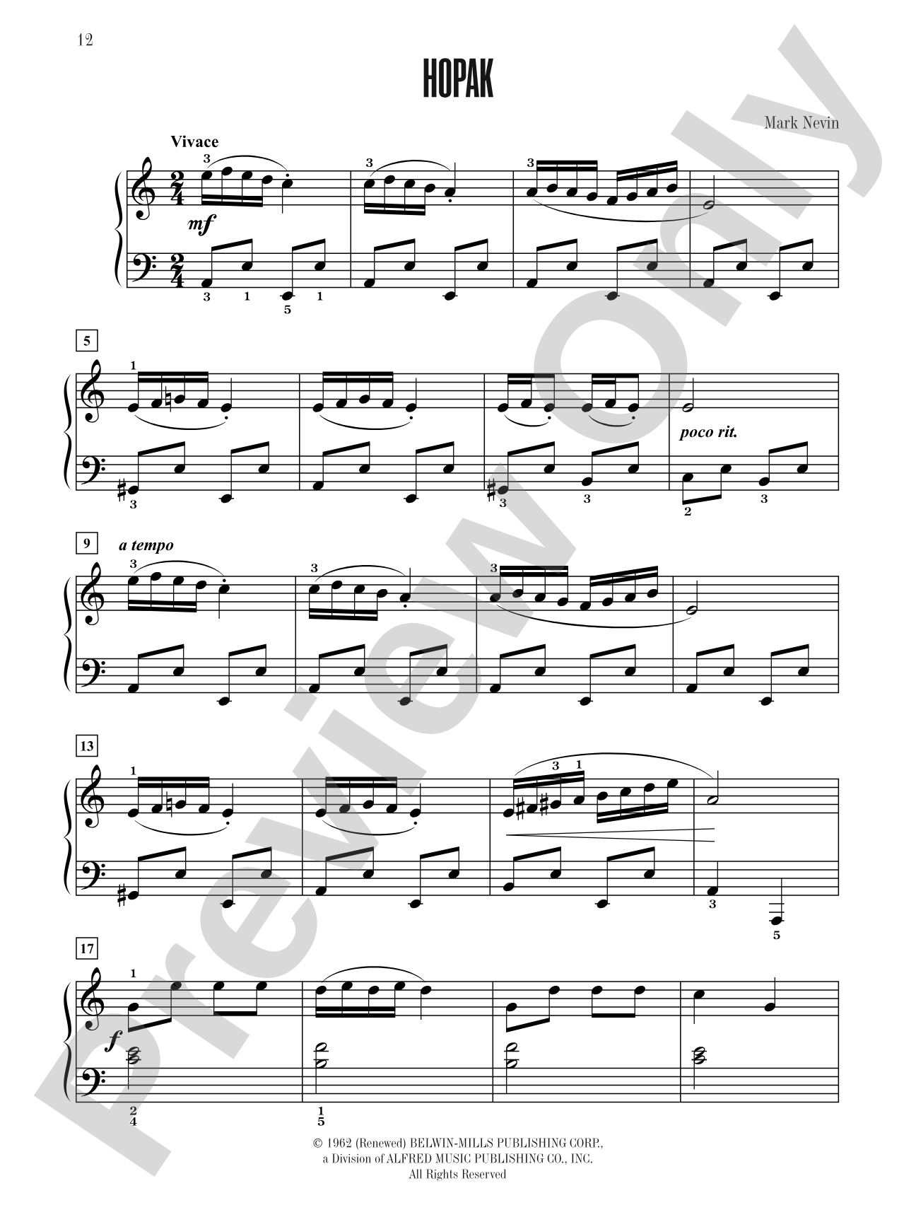 Hopak - Piano Solo: Piano Solo