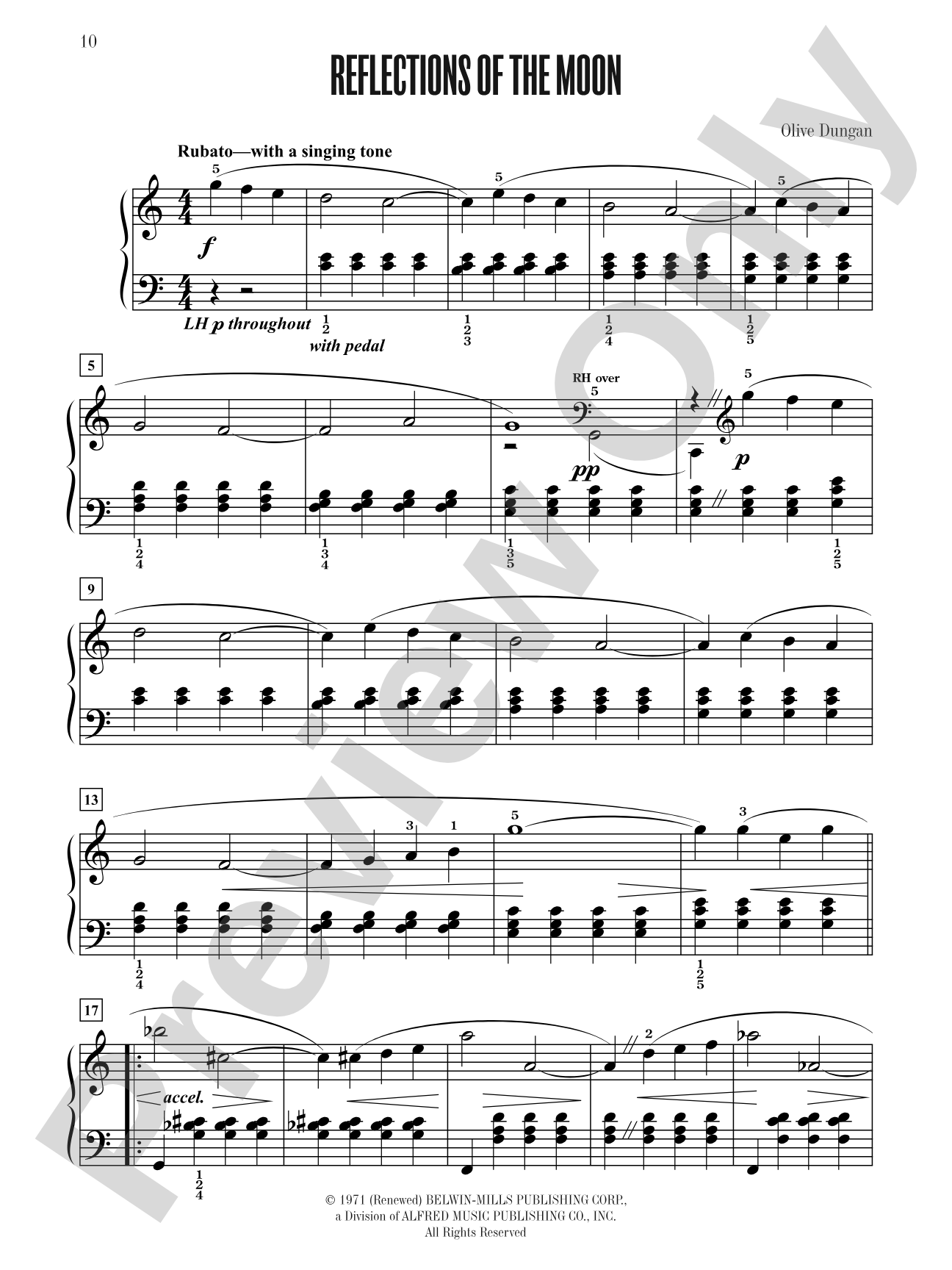 Reflections of the Moon - Piano Solo: Piano Solo