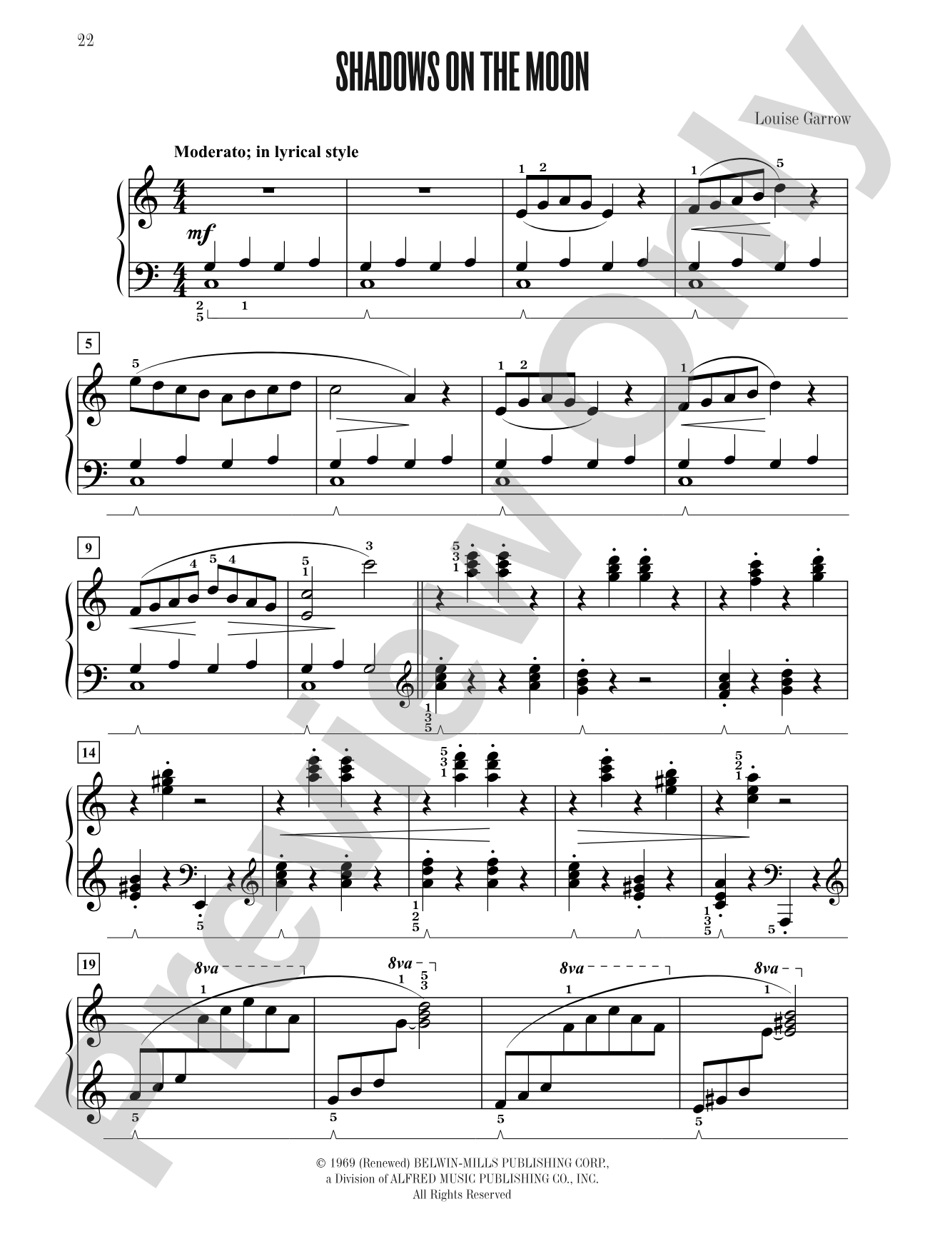 Shadows on the Moon - Piano Solo: Piano Solo