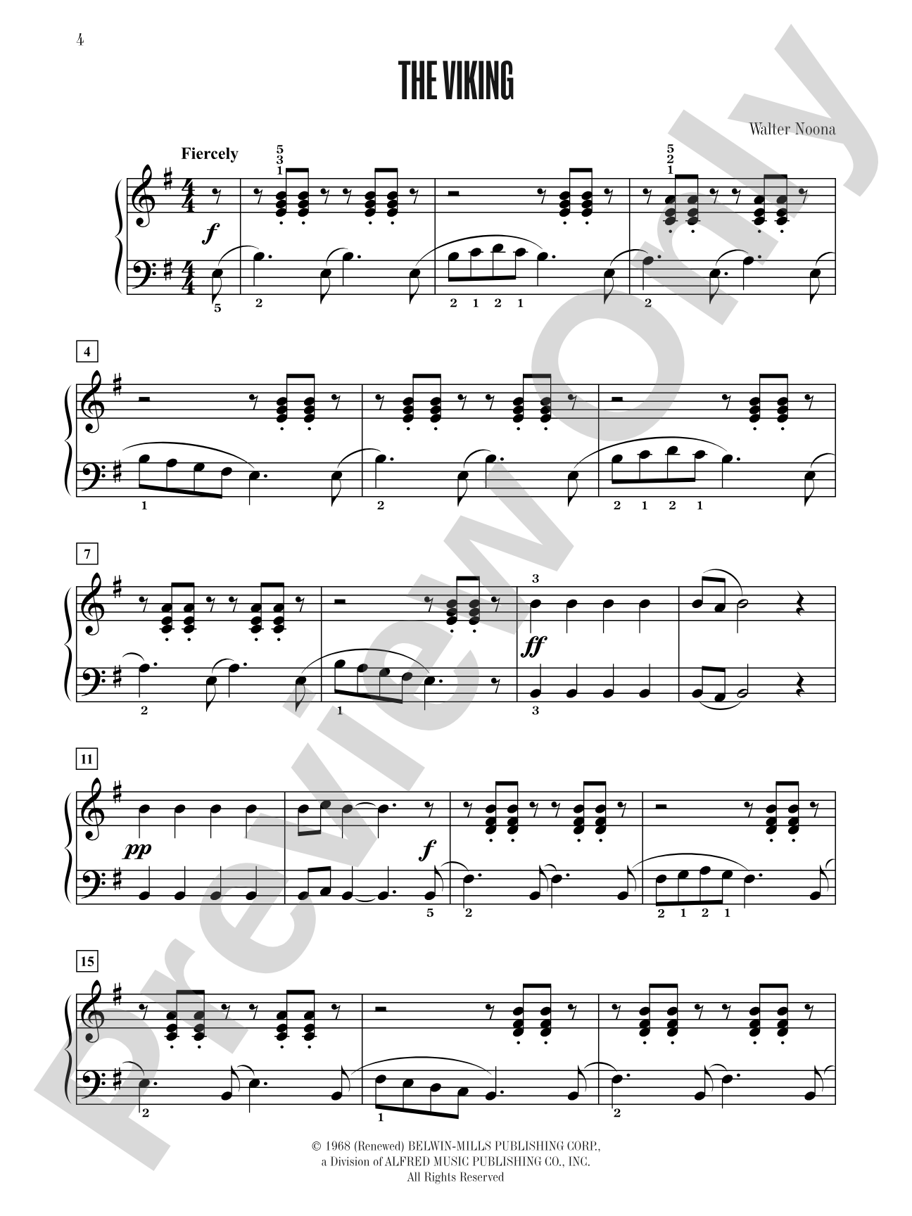 The Viking - Piano Solo: Piano Solo