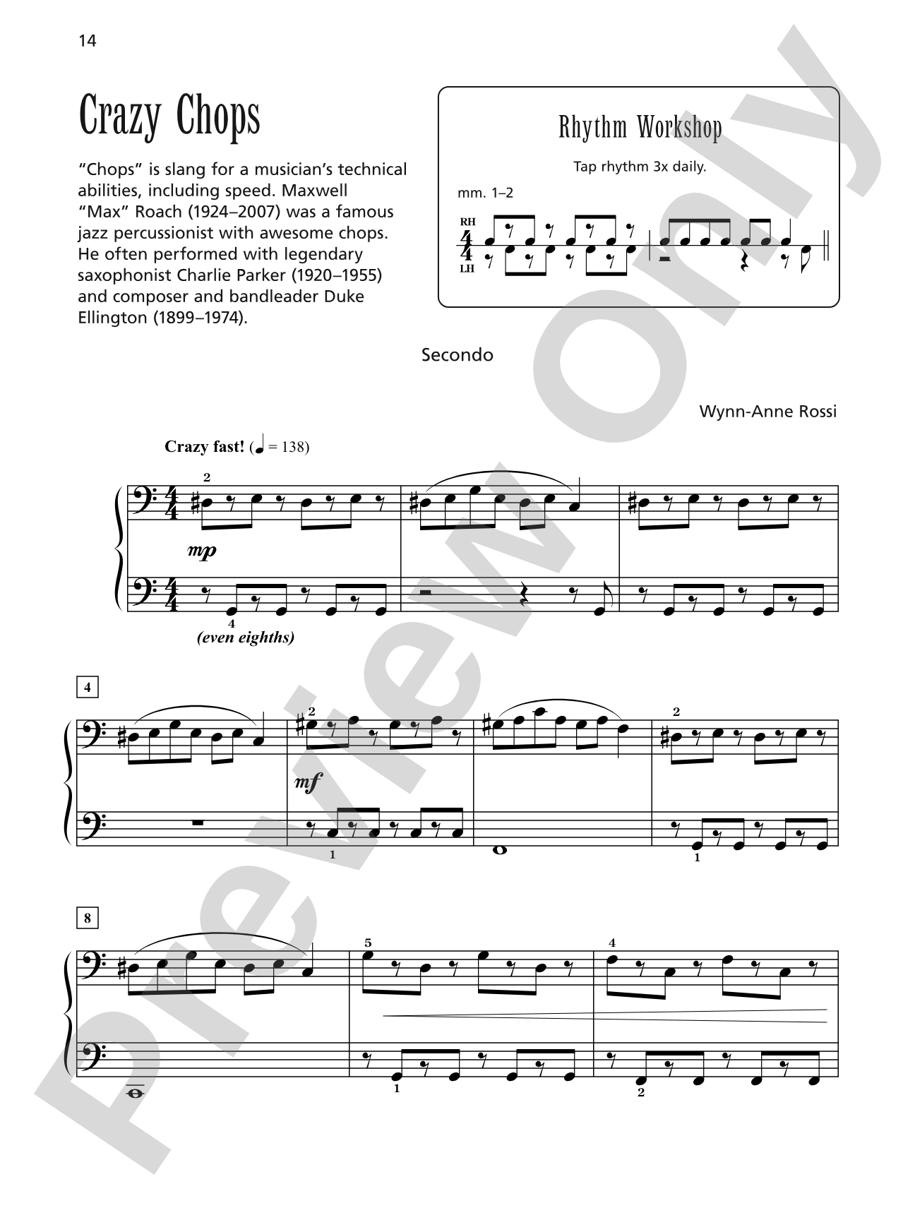 Crazy Chops - Piano Duet (1 Piano, 4 Hands): Piano Duet (1 Piano, 4 Hands)