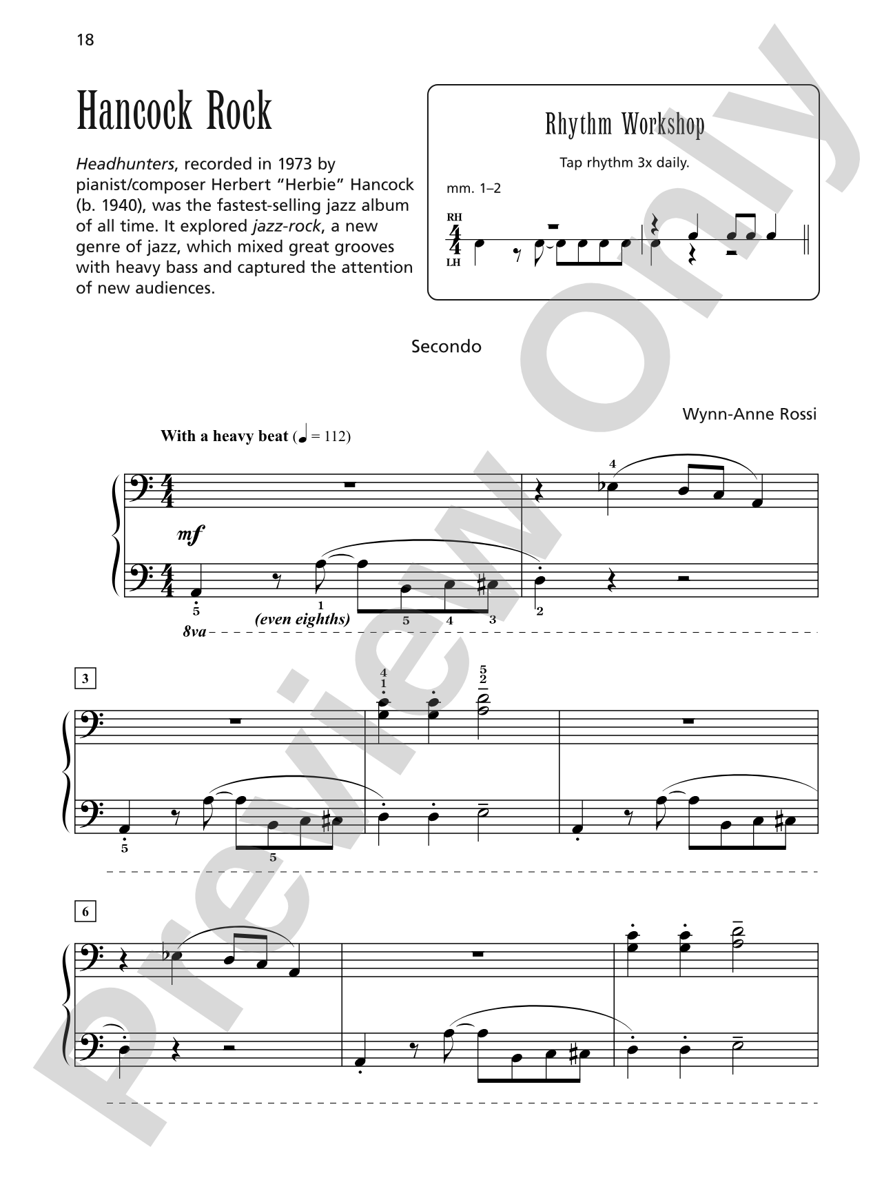 Hancock Rock - Piano Duet (1 Piano, 4 Hands): Piano Duet (1 Piano, 4 Hands)