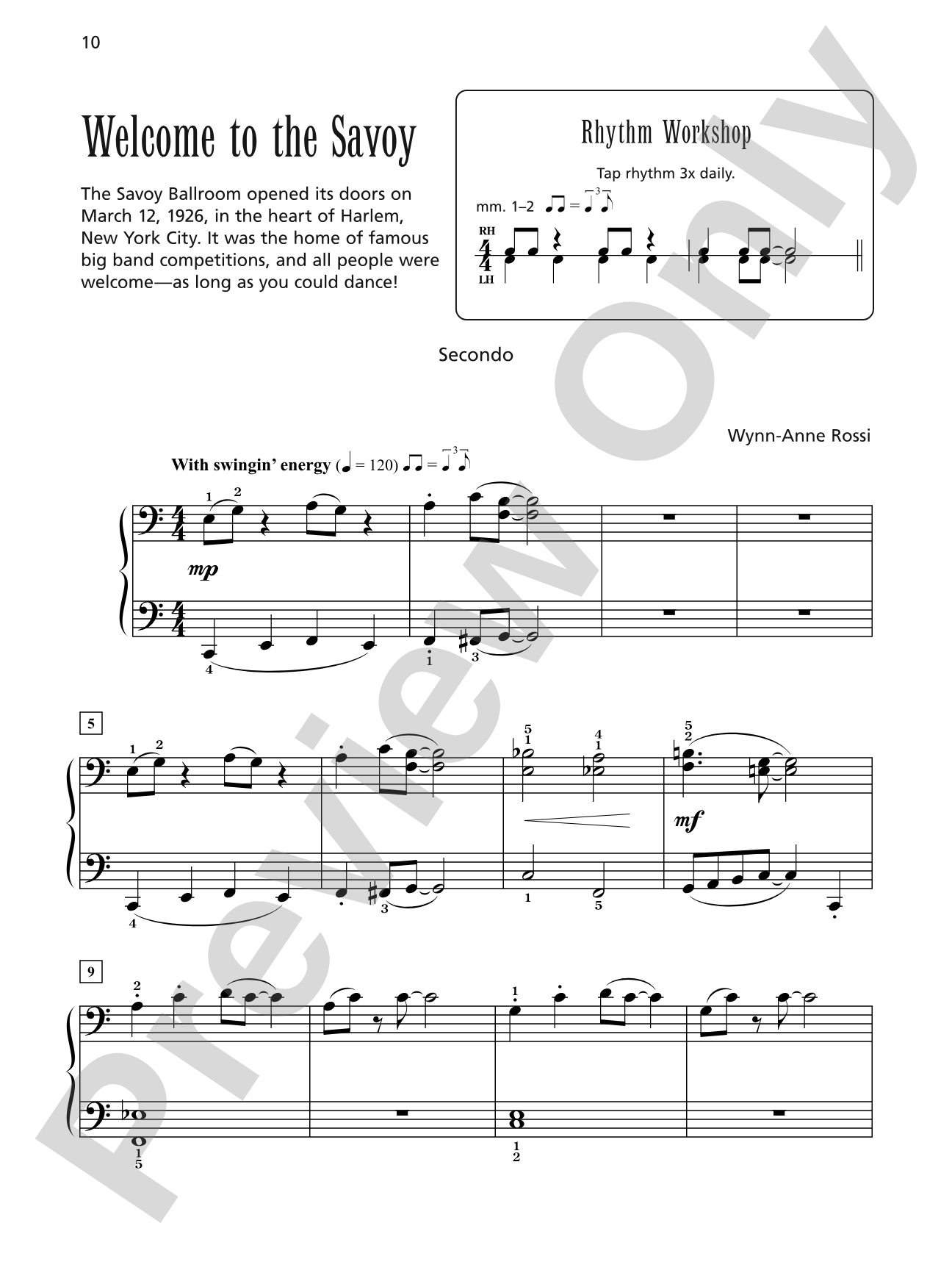 Welcome to the Savoy - Piano Duet (1 Piano, 4 Hands): Piano Duet (1 Piano, 4 Hands)