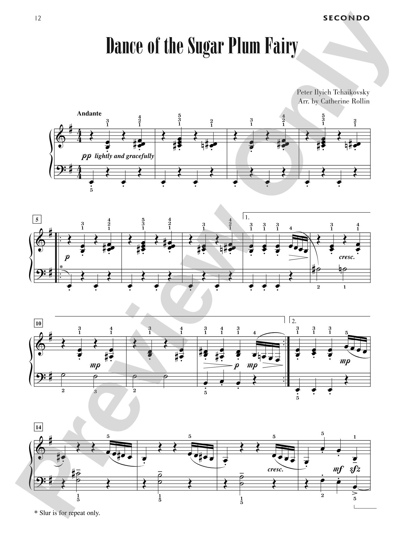 Dance of the Sugar Plum Fairy - Piano Duet (1 Piano, 4 Hands): Piano Duet (1 Piano, 4 Hands)
