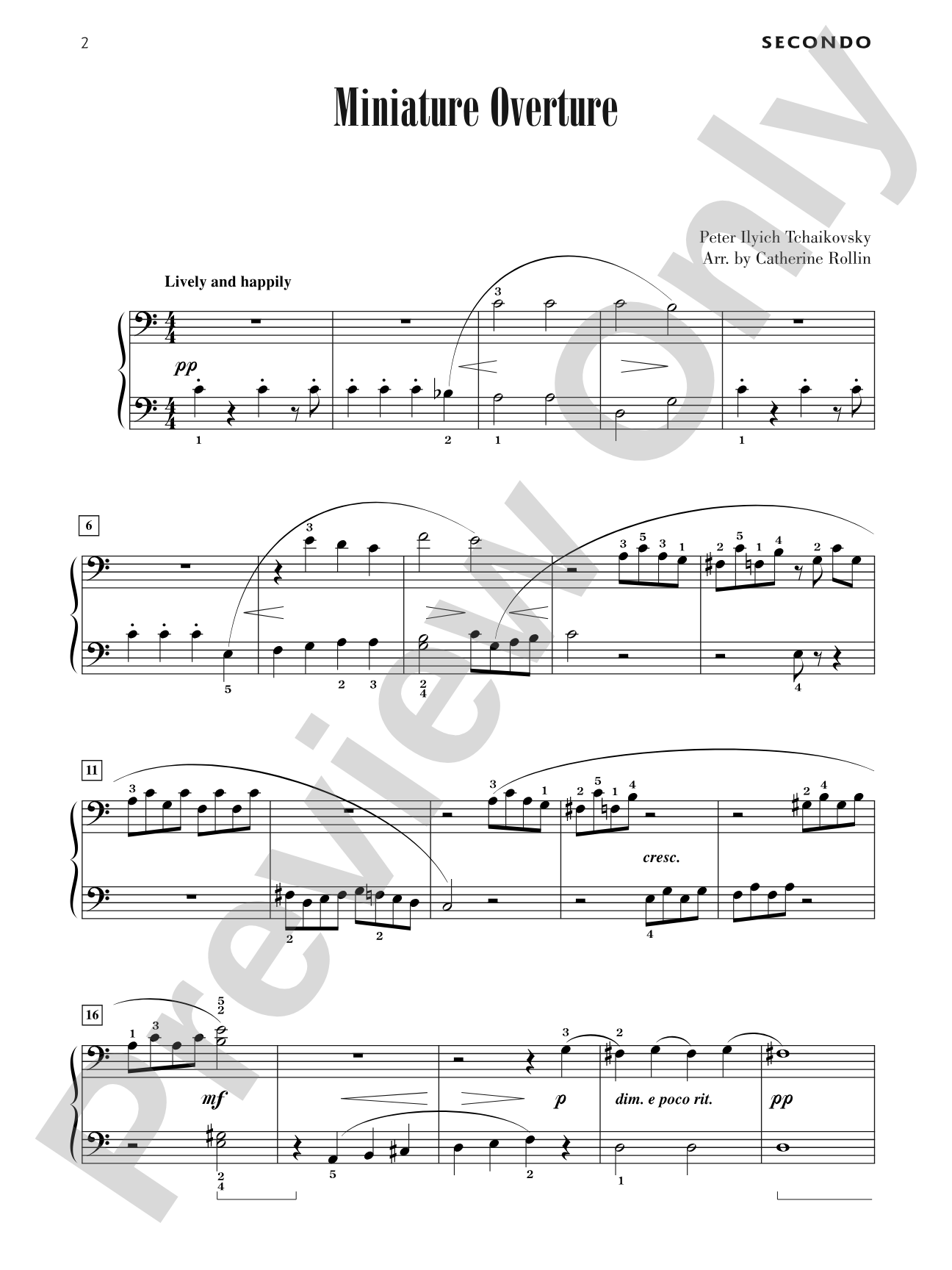 Miniature Overture - Piano Duet (1 Piano, 4 Hands): Piano Duet (1 Piano, 4 Hands)