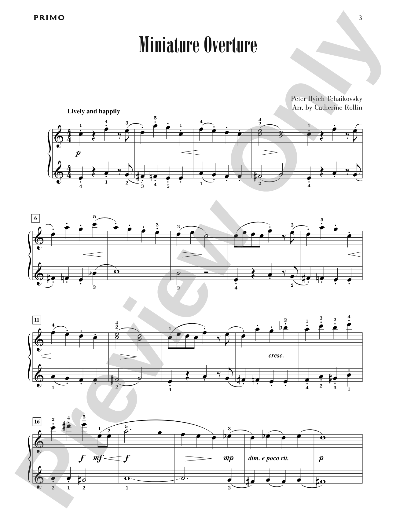 Miniature Overture - Piano Duet (1 Piano, 4 Hands): Piano Duet (1 Piano, 4 Hands)