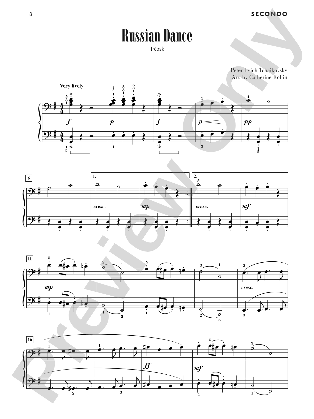 Russian Dance (Trépak) - Piano Duet (1 Piano, 4 Hands): Piano Duet (1 Piano, 4 Hands)