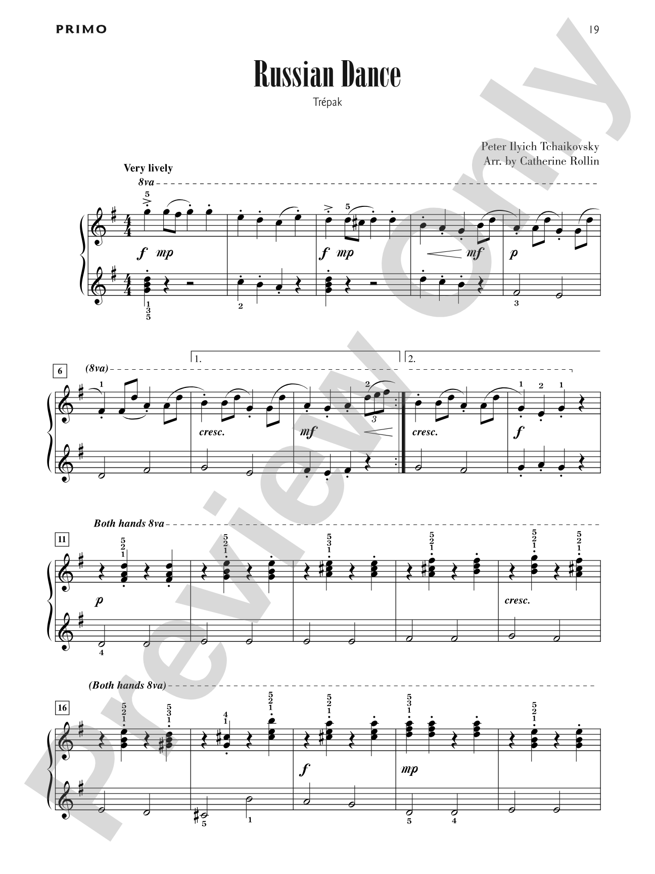 Russian Dance (Trépak) - Piano Duet (1 Piano, 4 Hands): Piano Duet (1 Piano, 4 Hands)