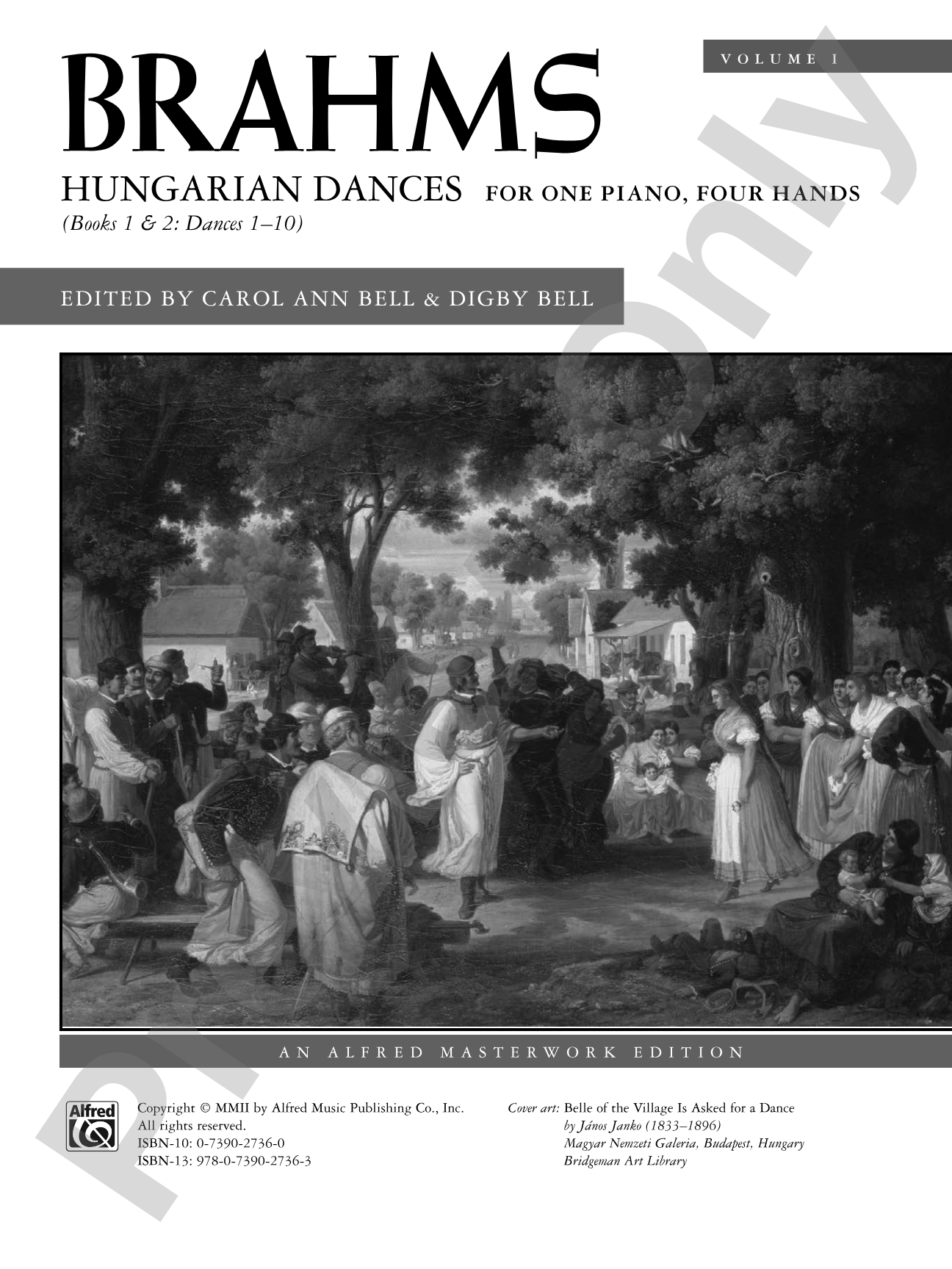 Brahms: Hungarian Dances, Volume 1 - Piano Duet (1 Piano, 4 Hands): Piano Duet (1 Piano, 4 Hands)