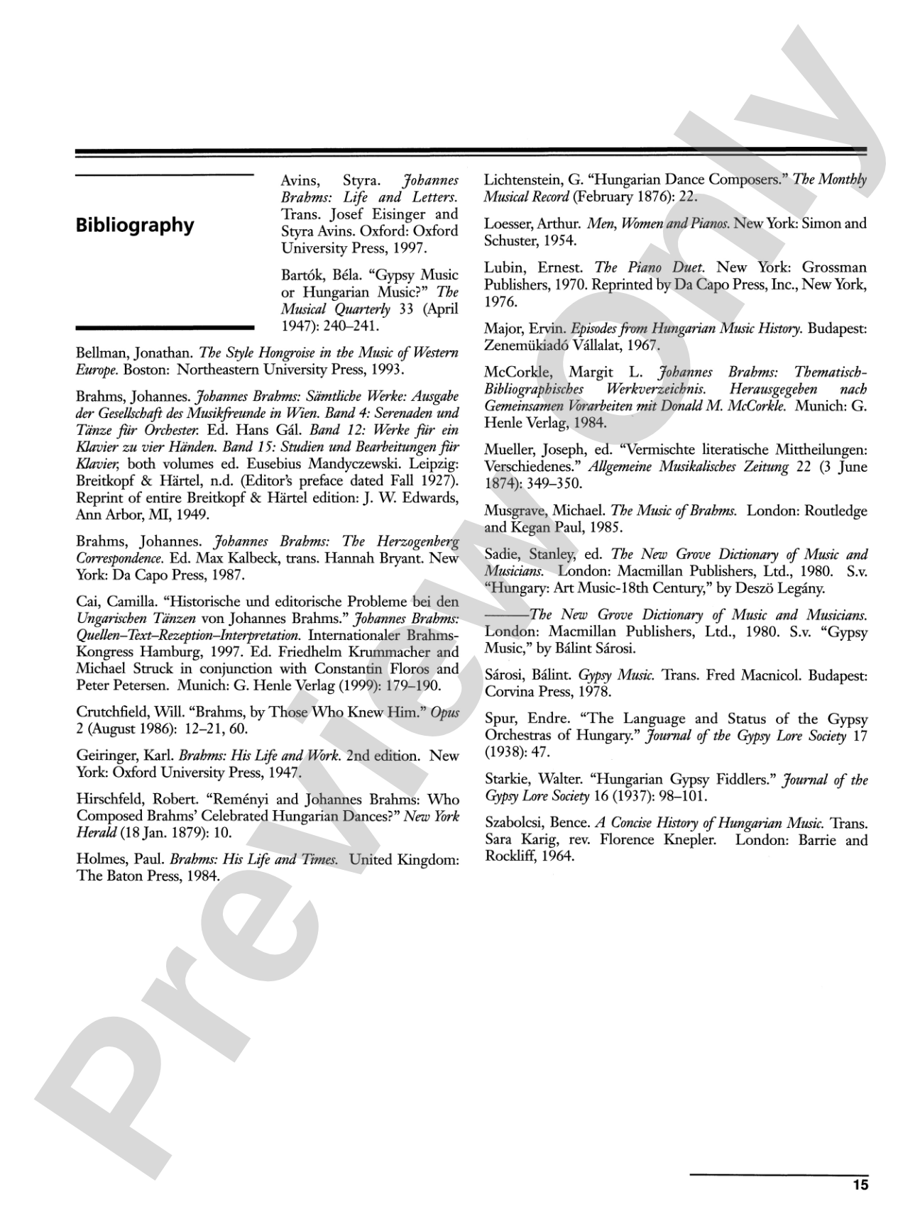 Brahms: Hungarian Dances, Volume 1 - Piano Duet (1 Piano, 4 Hands): Piano Duet (1 Piano, 4 Hands)