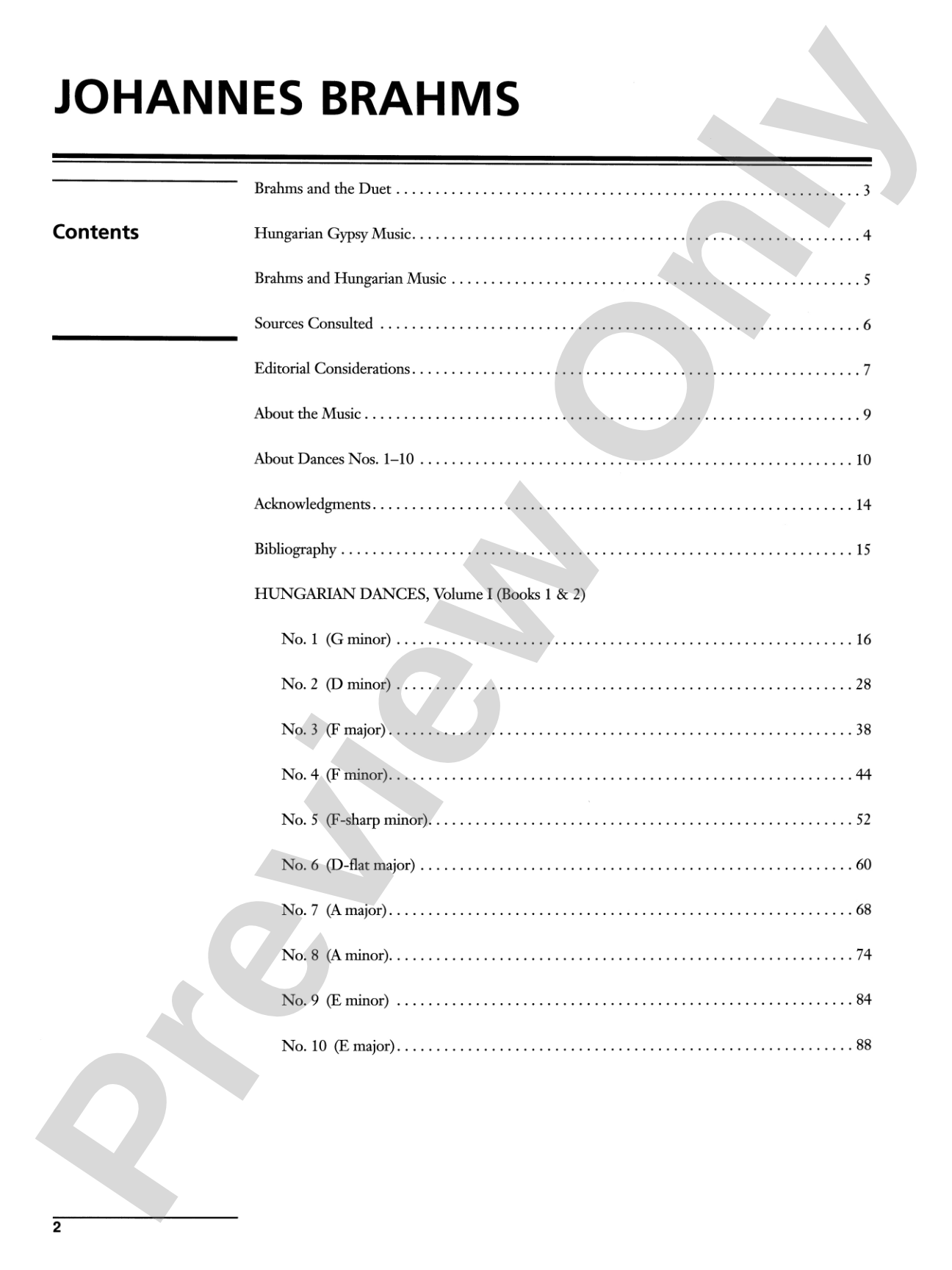 Brahms: Hungarian Dances, Volume 1 - Piano Duet (1 Piano, 4 Hands): Piano Duet (1 Piano, 4 Hands)