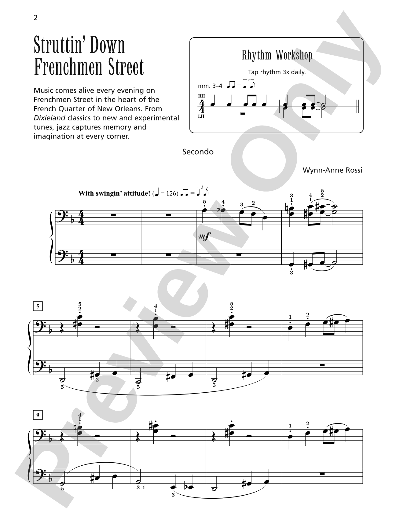 Struttin' Down Frenchmen Street - Piano Duet (1 Piano, 4 Hands): Piano Duet (1 Piano, 4 Hands)