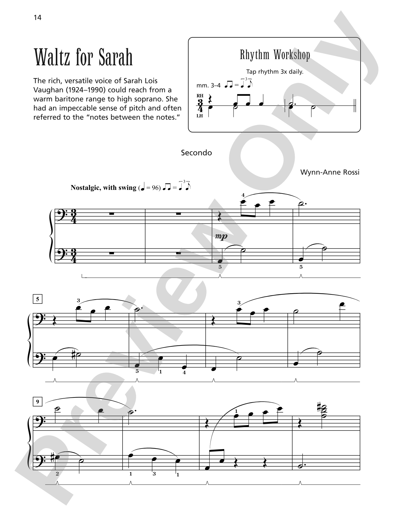 Waltz for Sarah - Piano Duet (1 Piano, 4 Hands): Piano Duet (1 Piano, 4 Hands)