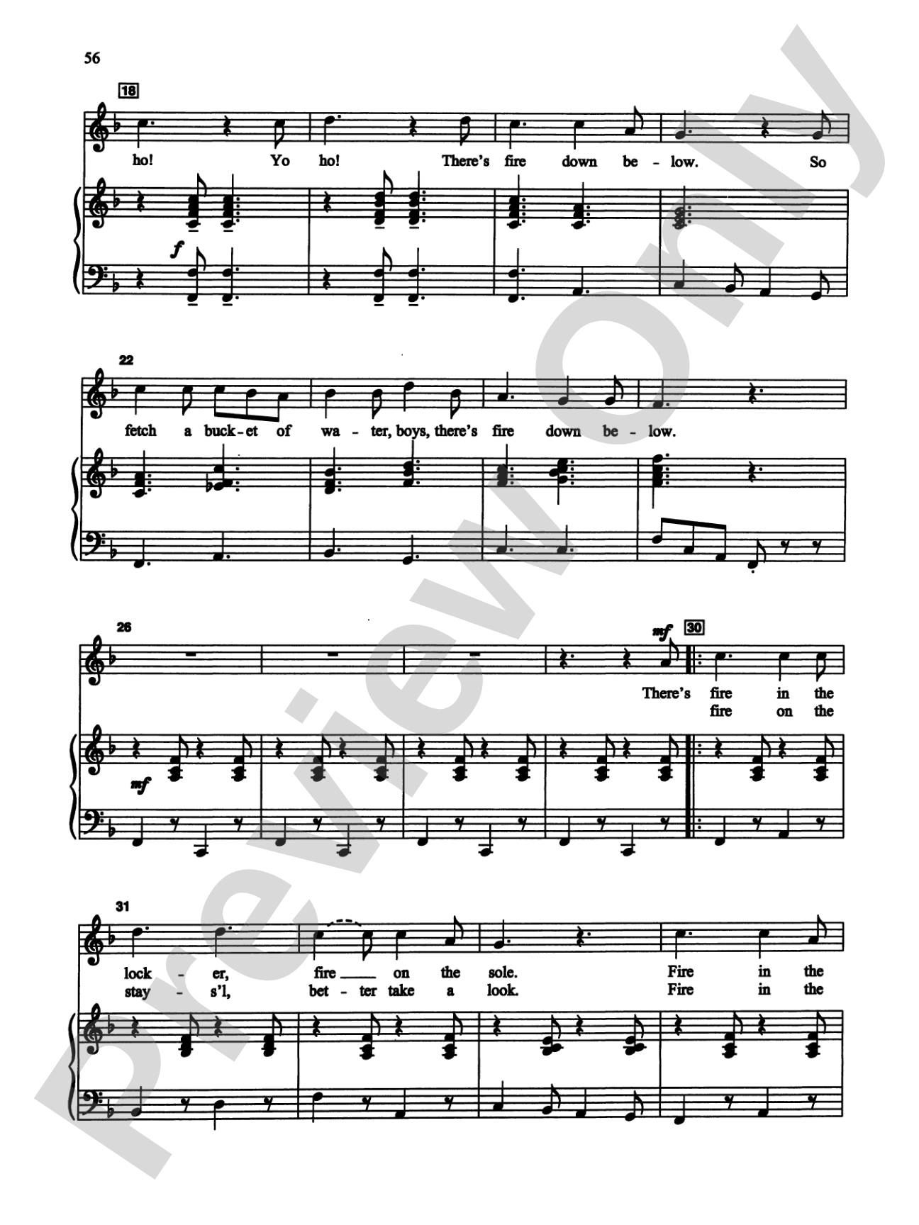 Fire Down Below - Piano/Vocal Solo (Medium High): Piano/Vocal Solo (Medium High)