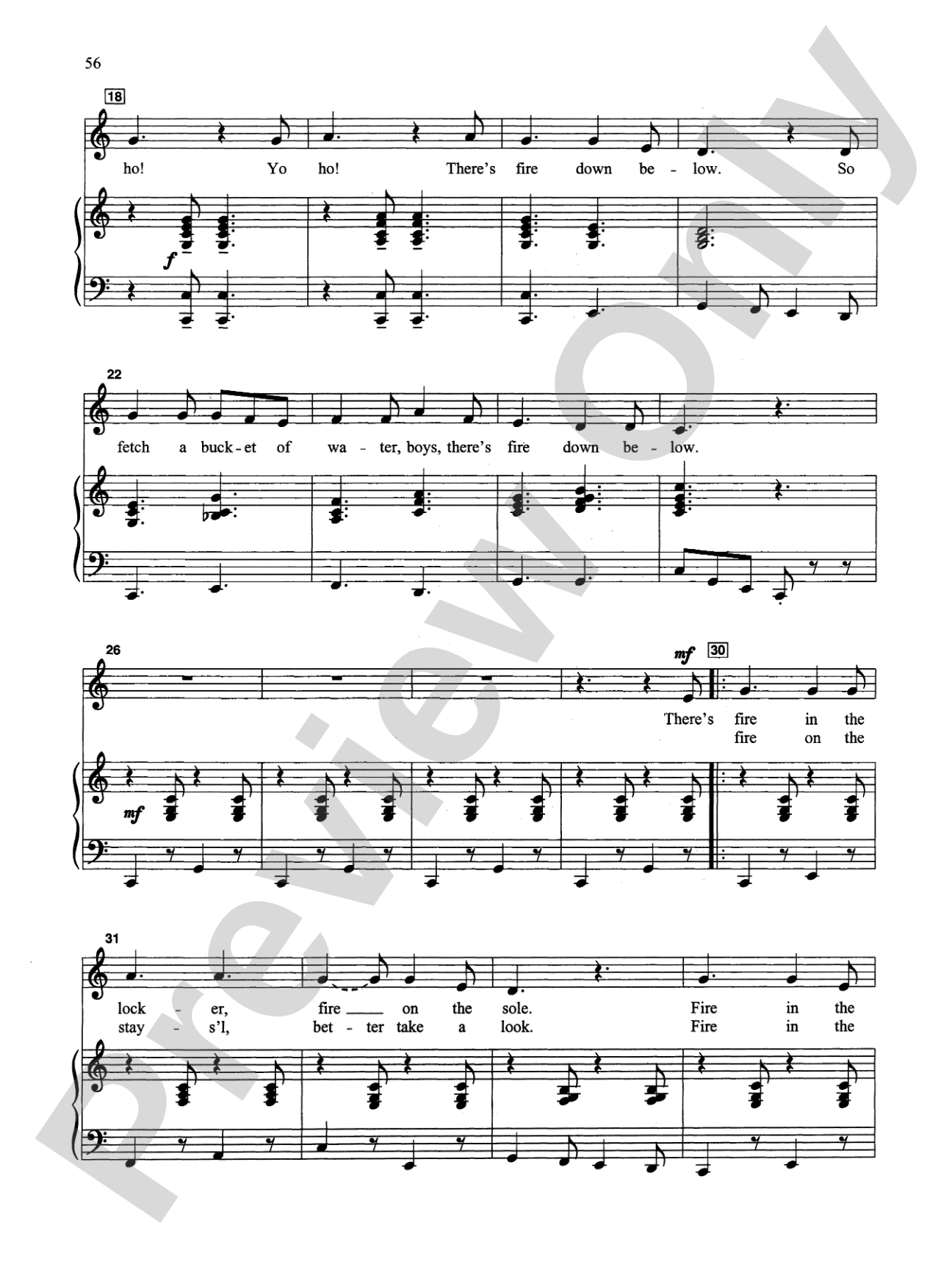 Fire Down Below - Piano/Vocal Solo (Medium Low): Piano/Vocal Solo (Medium Low)