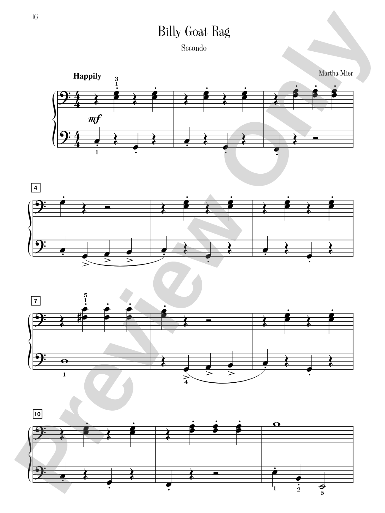 Billy Goat Rag - Piano Duet (1 Piano, 4 Hands): Piano Duet (1 Piano, 4 Hands)