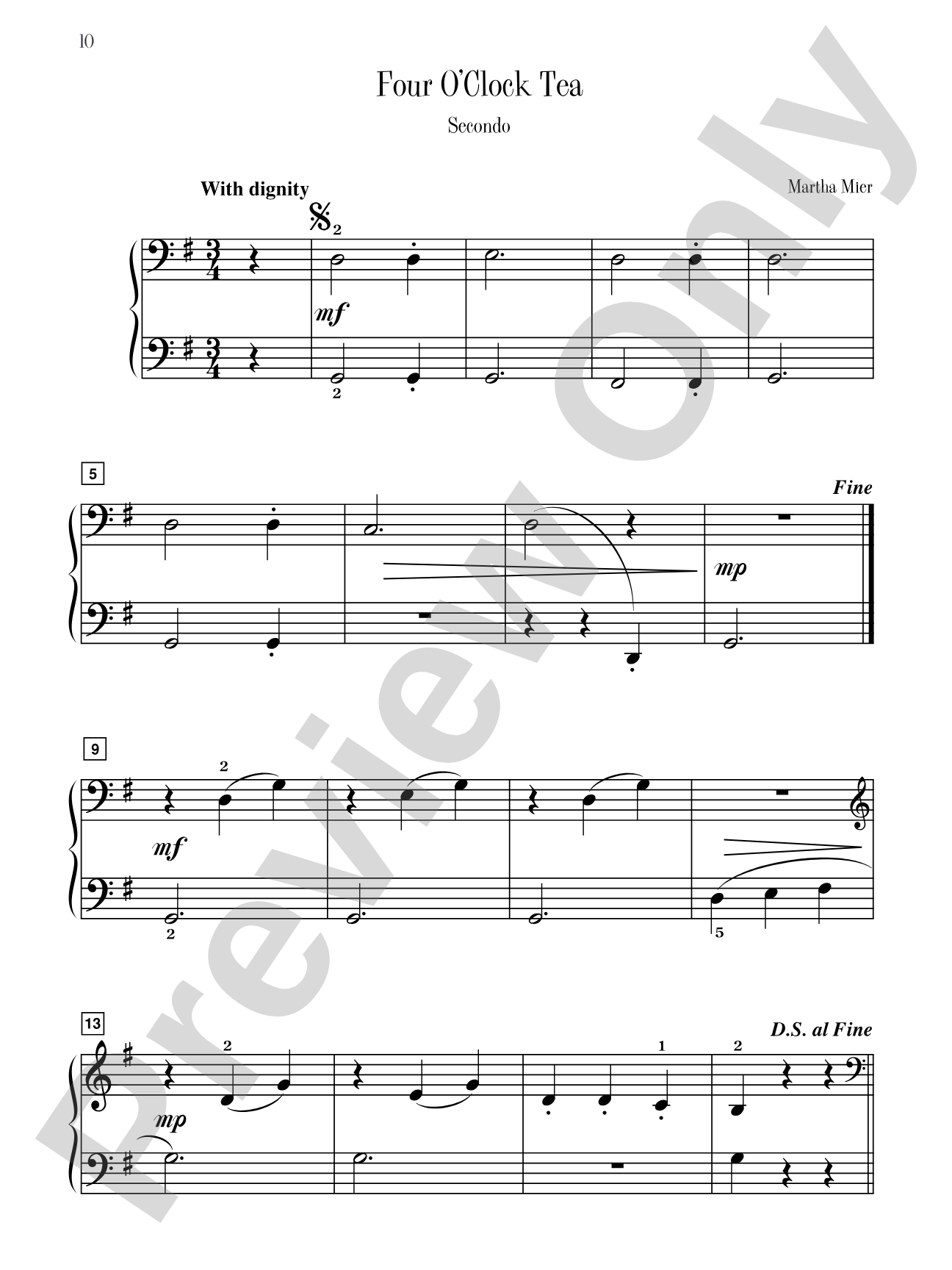 Four O'Clock Tea - Piano Duet (1 Piano, 4 Hands): Piano Duet (1 Piano, 4 Hands)