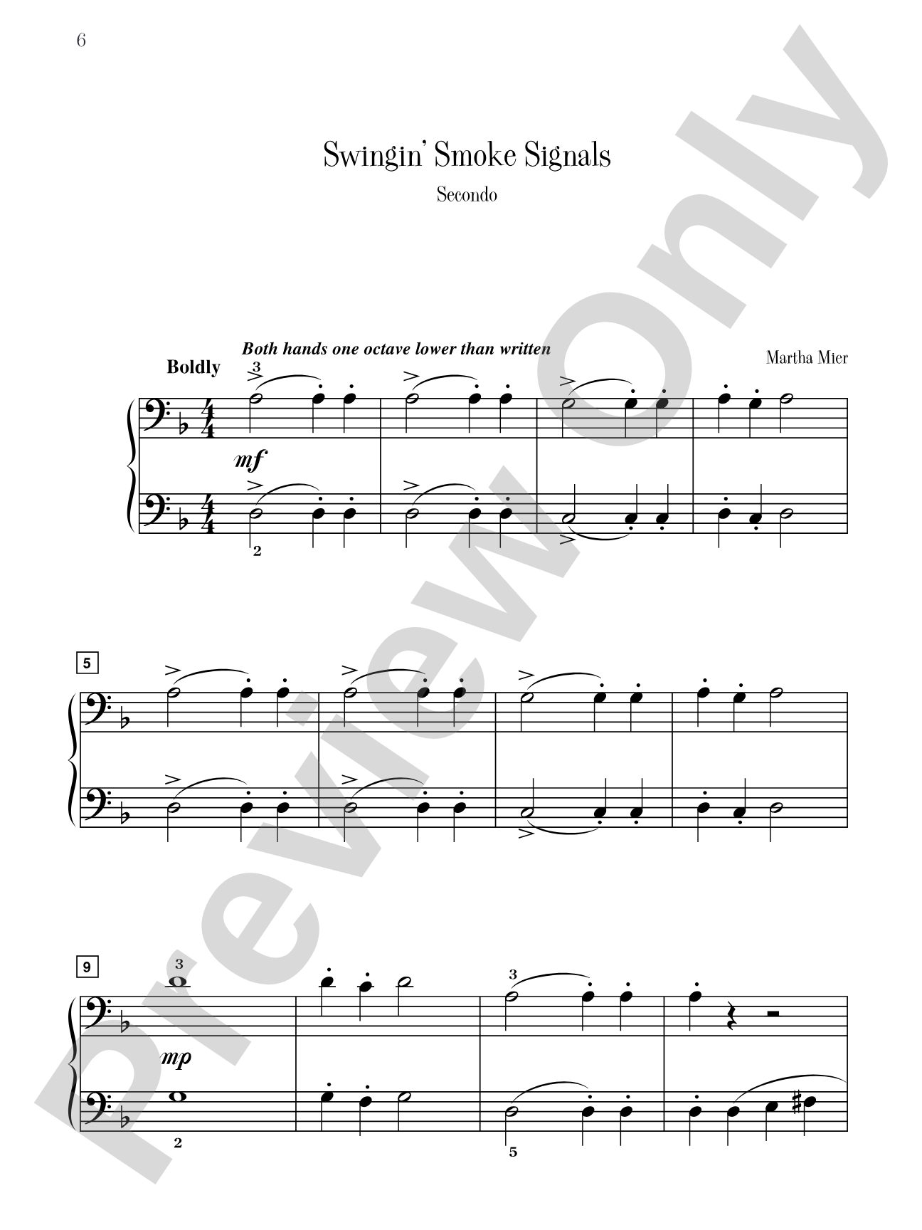 Swingin' Smoke Signals - Piano Duet (1 Piano, 4 Hands): Piano Duet (1 Piano, 4 Hands)