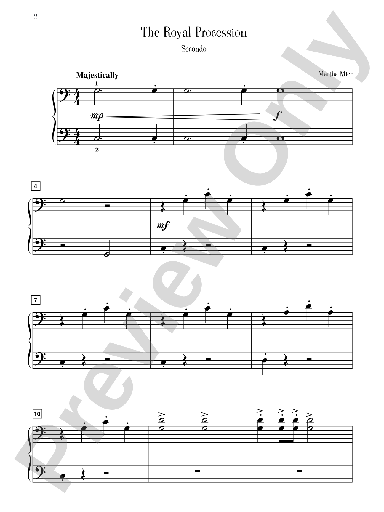 The Royal Procession - Piano Duet (1 Piano, 4 Hands): Piano Duet (1 Piano, 4 Hands)