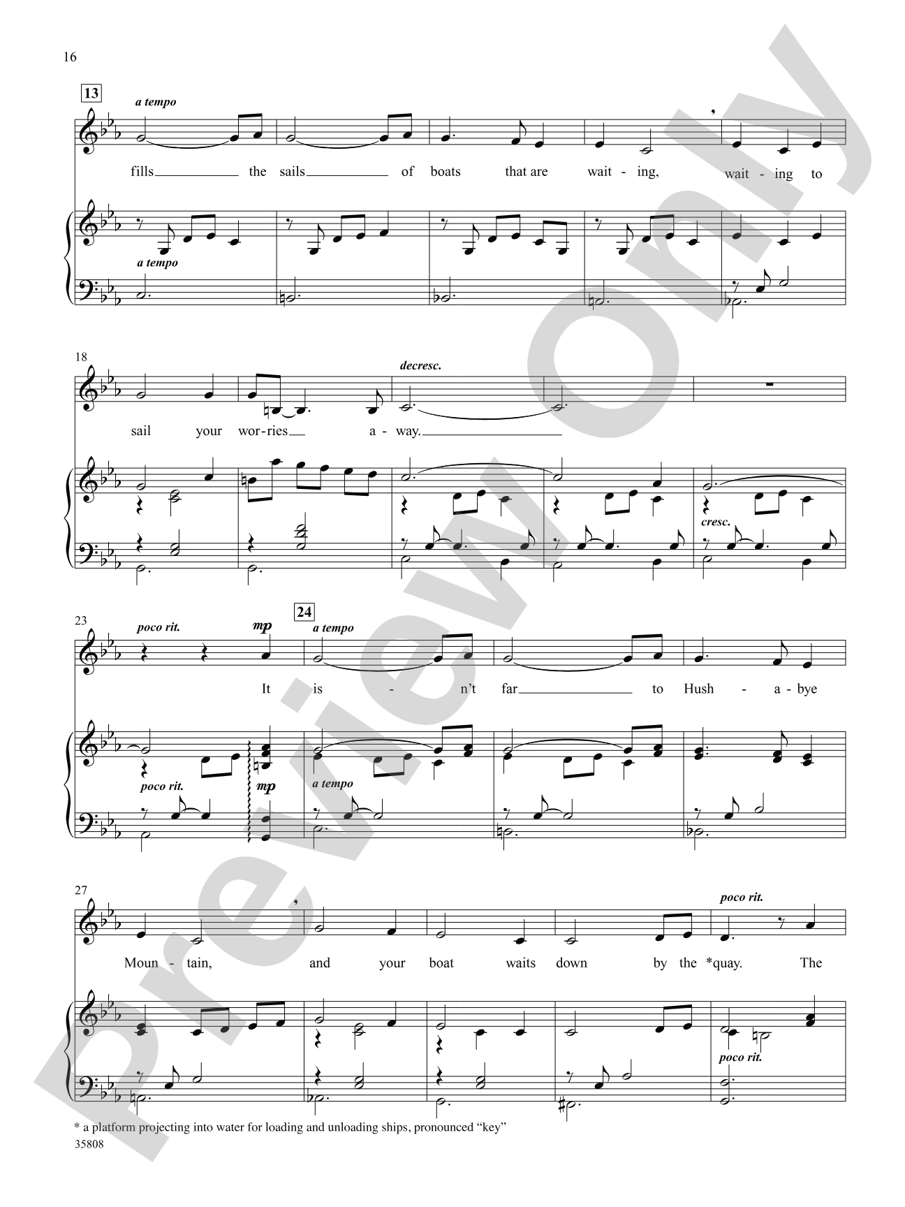 Hushabye Mountain (from "Chitty Chitty Bang Bang") - Piano/Vocal Solo with Optional Unison Reproducible Student Pages: Piano/Vocal Solo