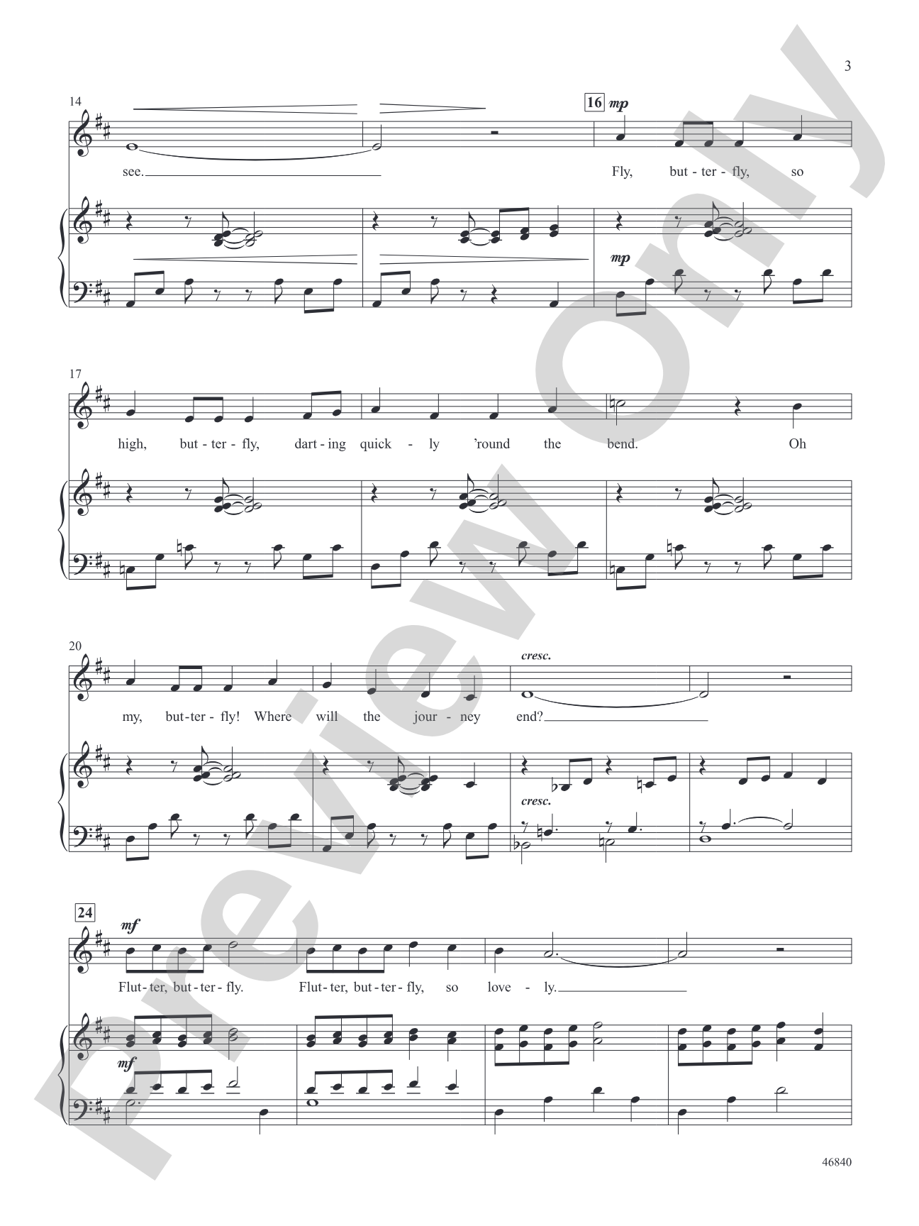 Butterfly - Piano/Vocal Solo (Medium Voice): Piano/Vocal Solo (Medium Voice)