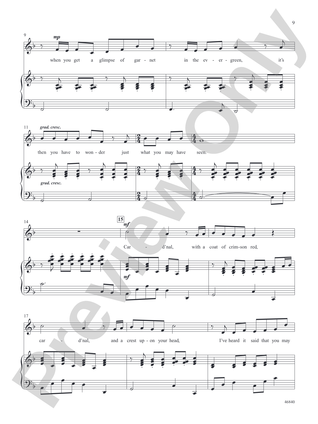 Cardinal - Piano/Vocal Solo (Medium Voice): Piano/Vocal Solo (Medium Voice)