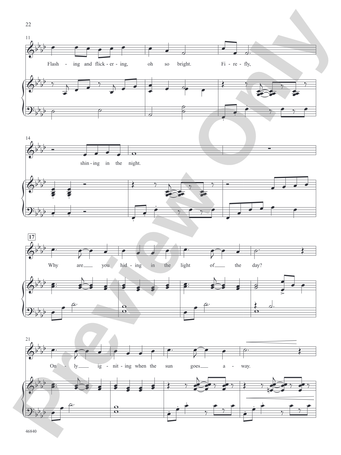 Firefly - Piano/Vocal Solo (Medium Voice): Piano/Vocal Solo (Medium Voice)