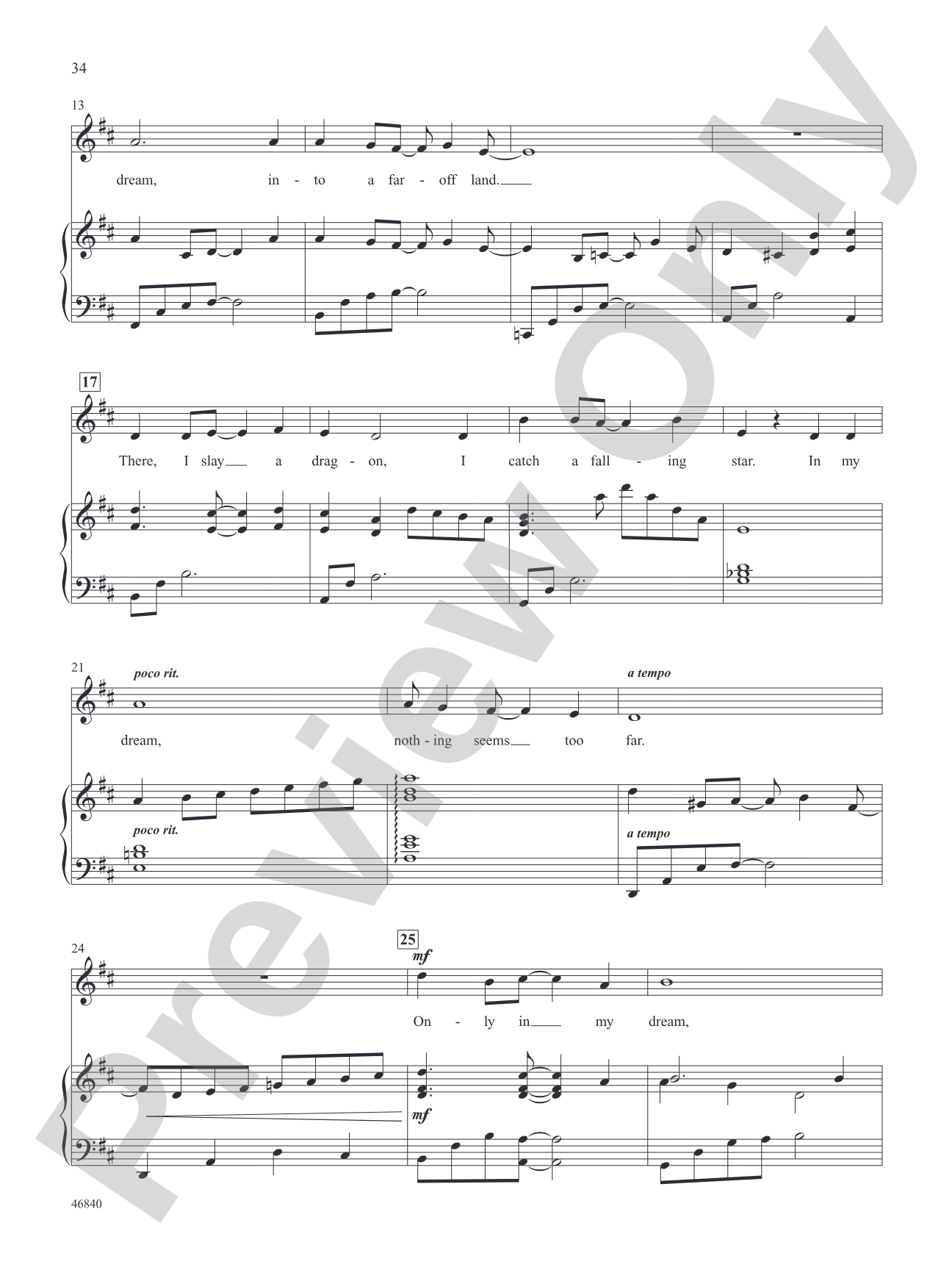 In My Dream - Piano/Vocal Solo (Medium Voice): Piano/Vocal Solo (Medium Voice)