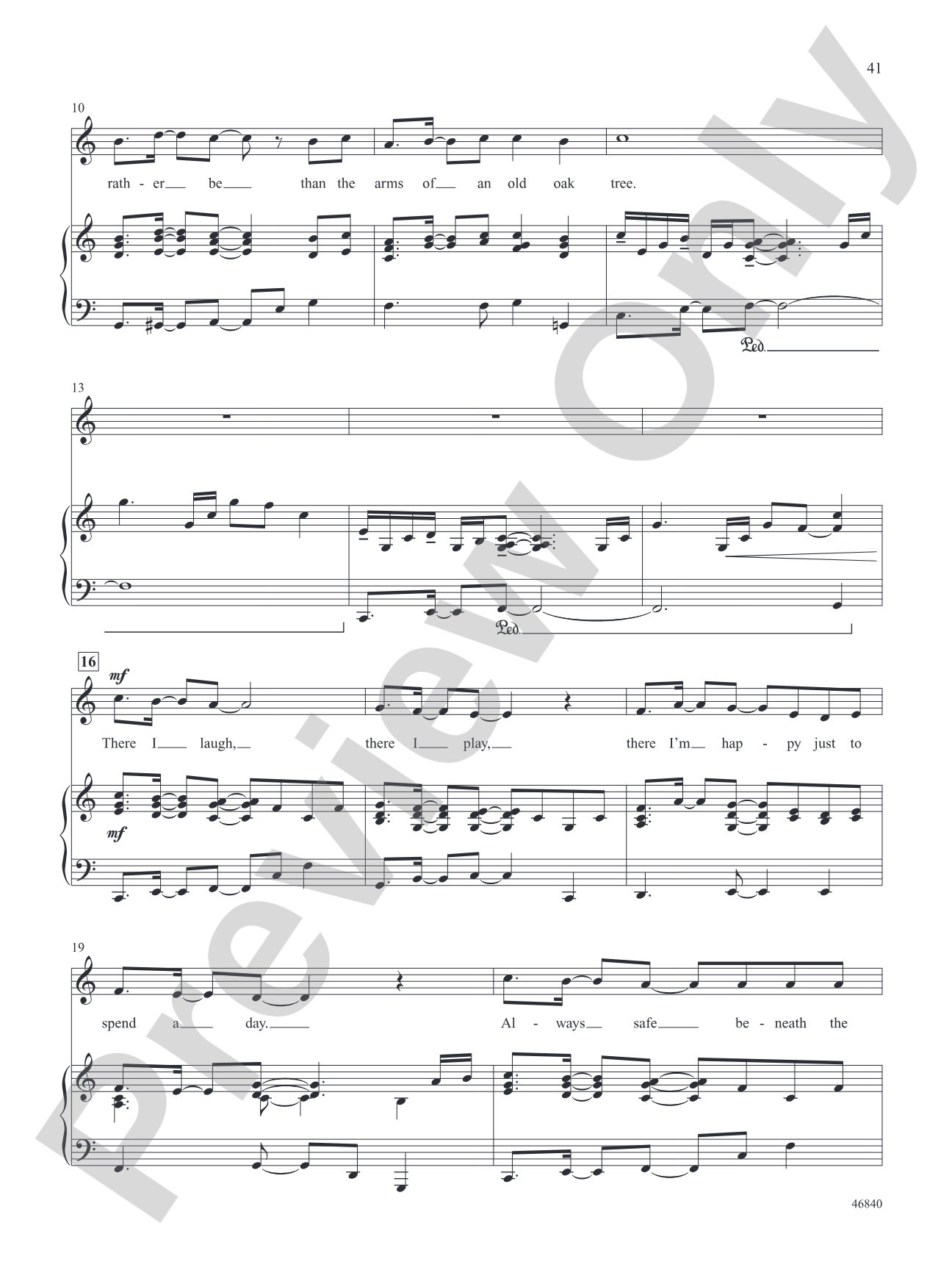 In the Arms of an Oak - Piano/Vocal Solo (Medium Voice): Piano/Vocal Solo (Medium Voice)